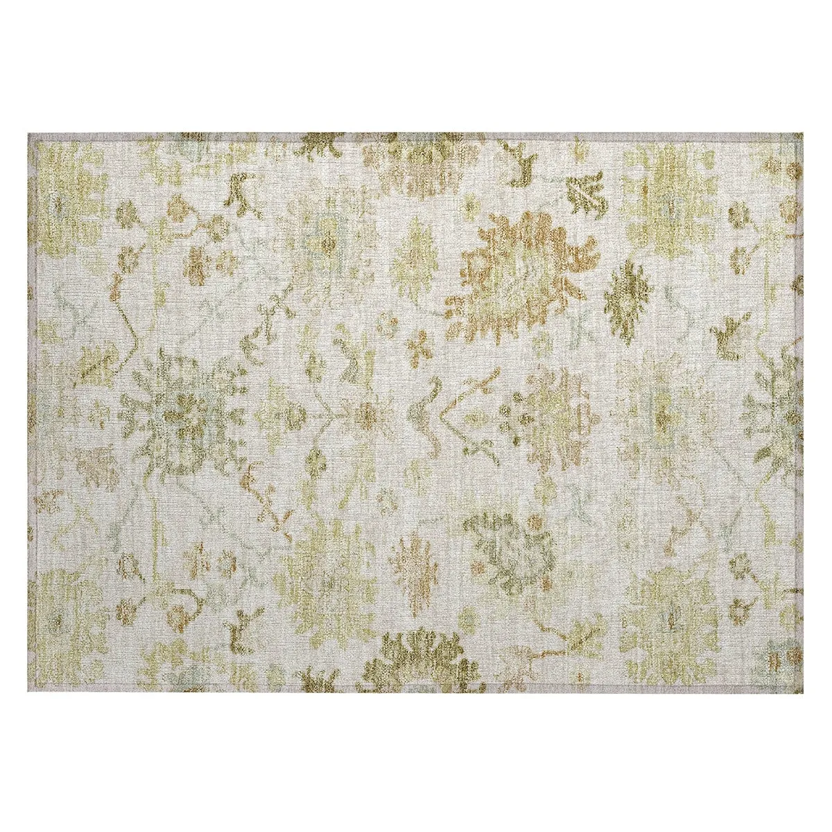Machine Washable Indoor/ Outdoor Traditional Casual Chantille Rug