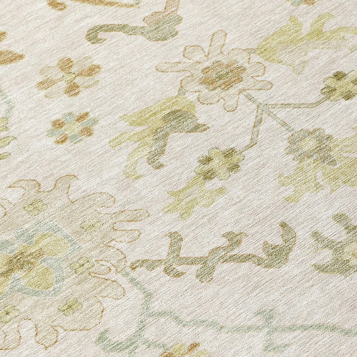 Machine Washable Indoor/ Outdoor Traditional Casual Chantille Rug