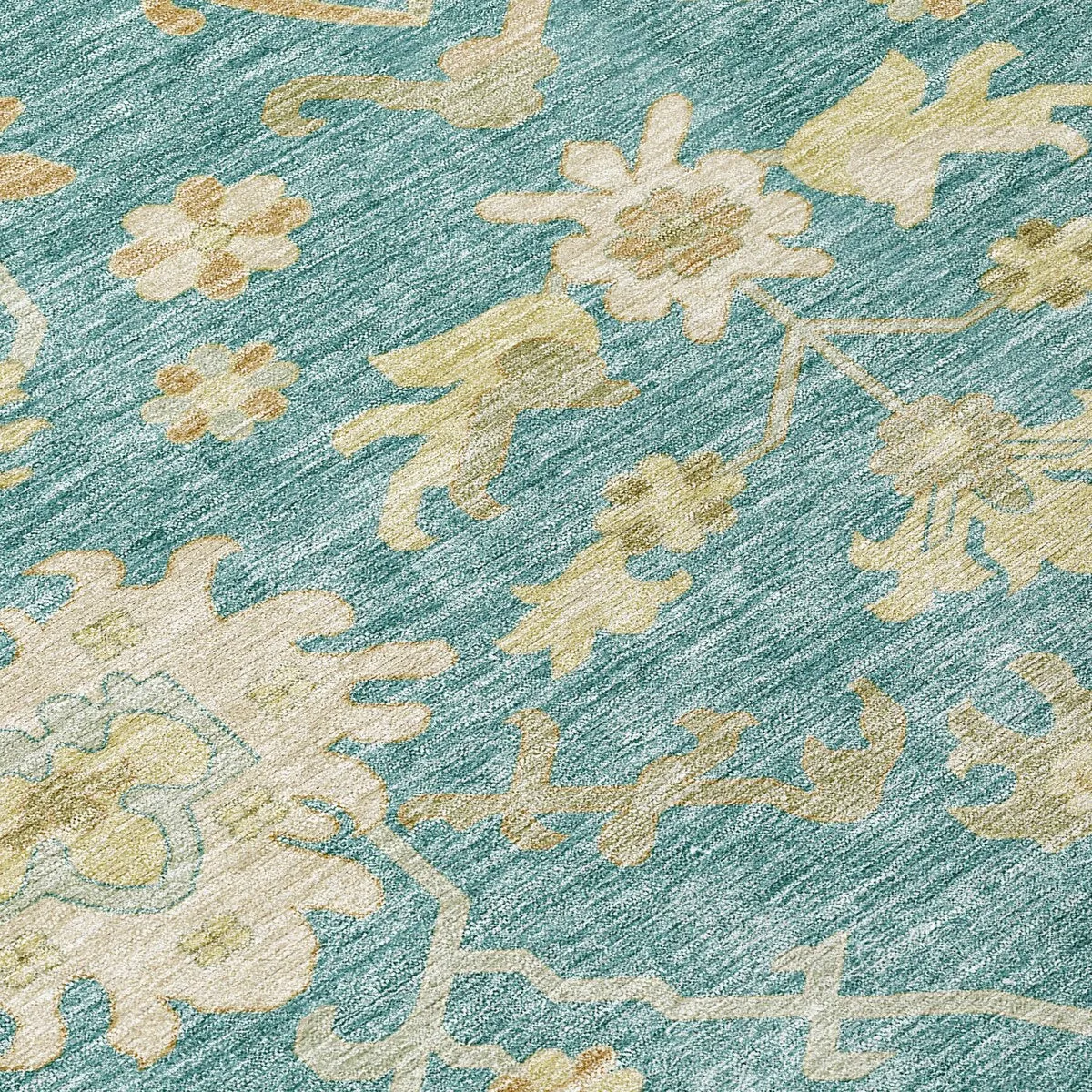Machine Washable Indoor/ Outdoor Traditional Casual Chantille Rug