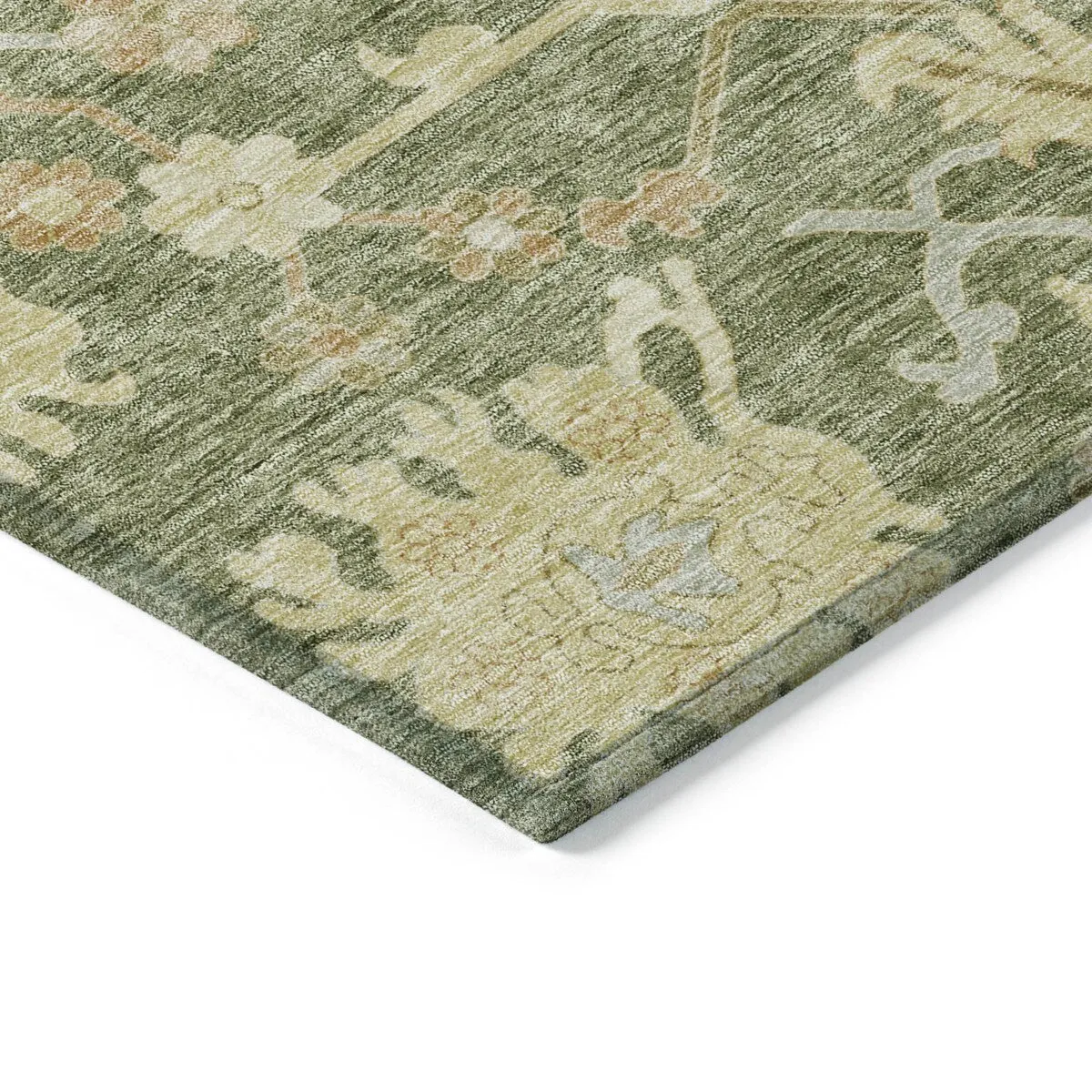 Machine Washable Indoor/ Outdoor Traditional Casual Chantille Rug