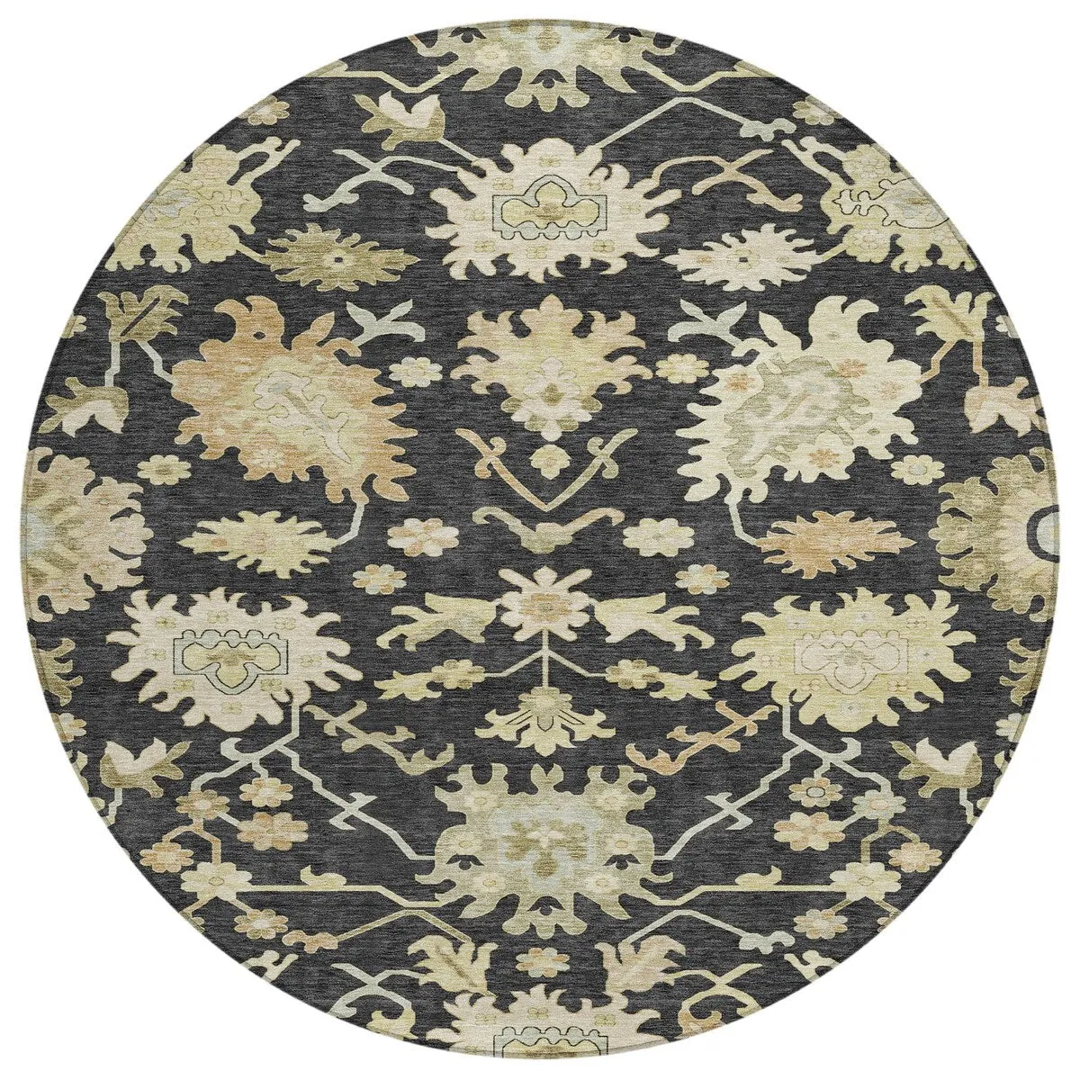 Machine Washable Indoor/ Outdoor Traditional Casual Chantille Rug