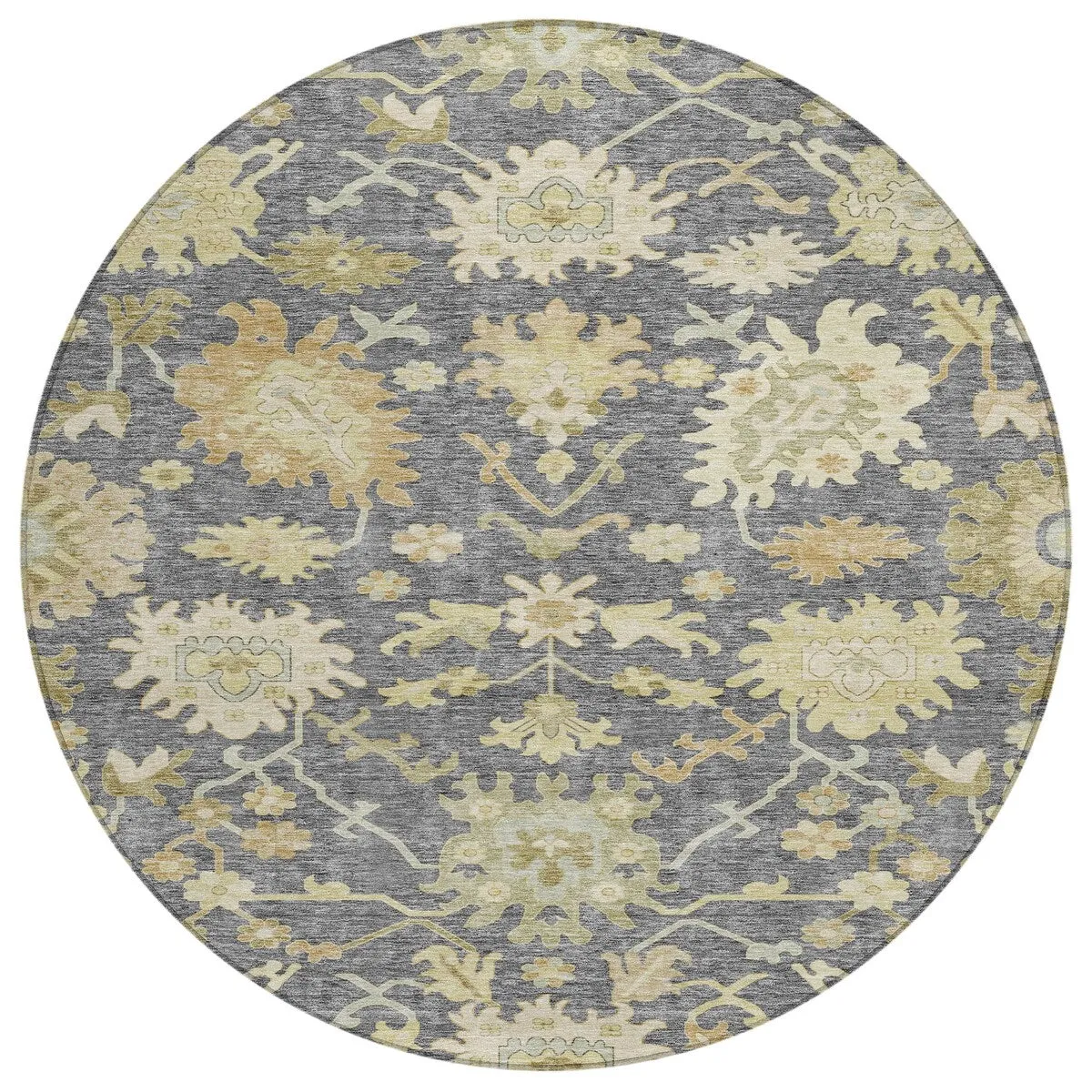Machine Washable Indoor/ Outdoor Traditional Casual Chantille Rug