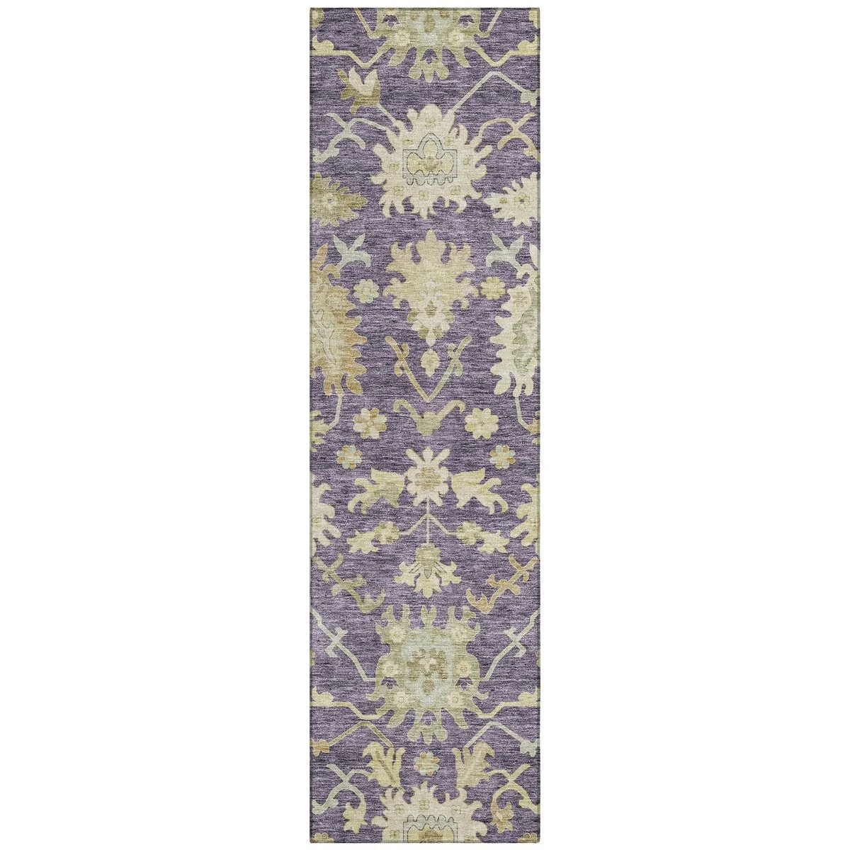 Machine Washable Indoor/ Outdoor Traditional Casual Chantille Rug