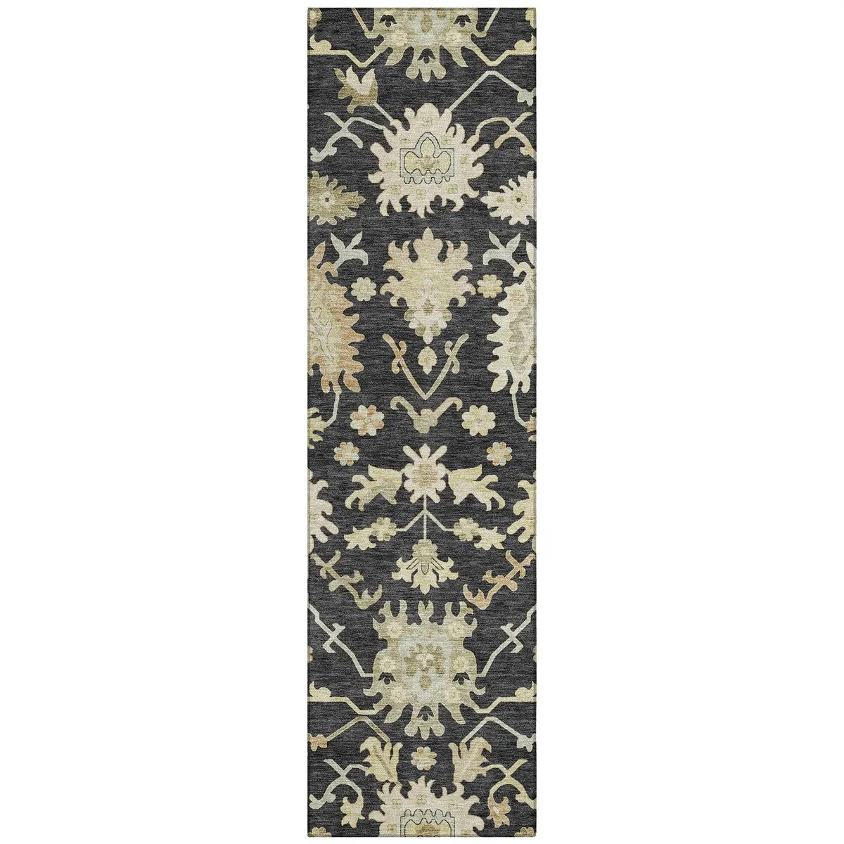Machine Washable Indoor/ Outdoor Traditional Casual Chantille Rug