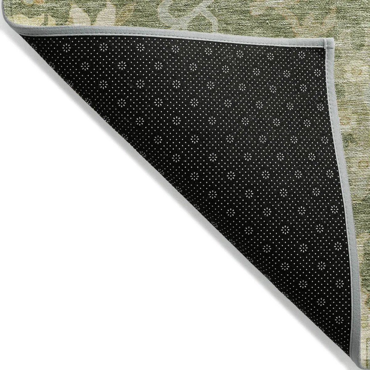 Machine Washable Indoor/ Outdoor Traditional Casual Chantille Rug