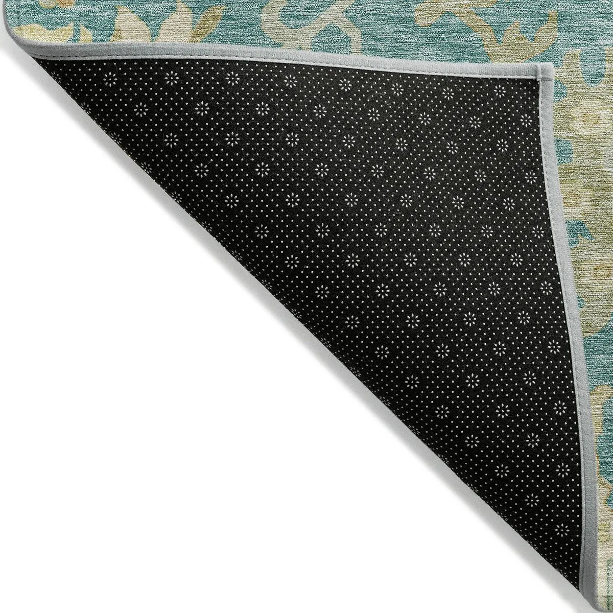 Machine Washable Indoor/ Outdoor Traditional Casual Chantille Rug