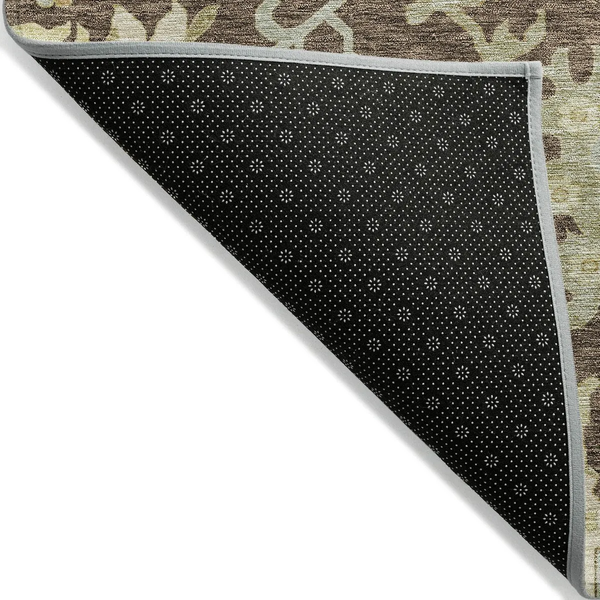 Machine Washable Indoor/ Outdoor Traditional Casual Chantille Rug