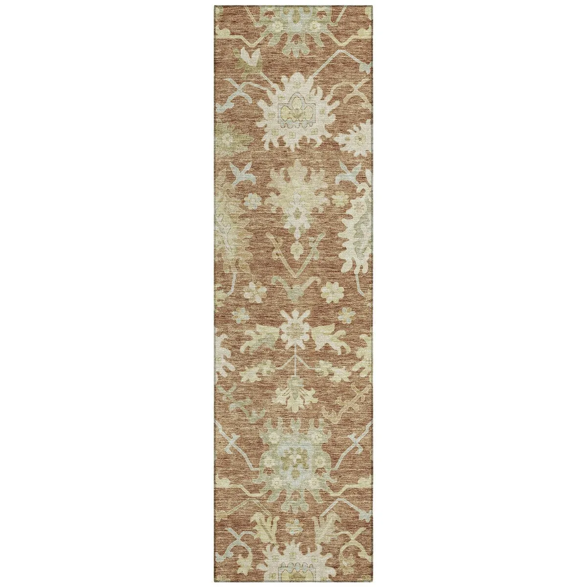 Machine Washable Indoor/ Outdoor Traditional Casual Chantille Rug