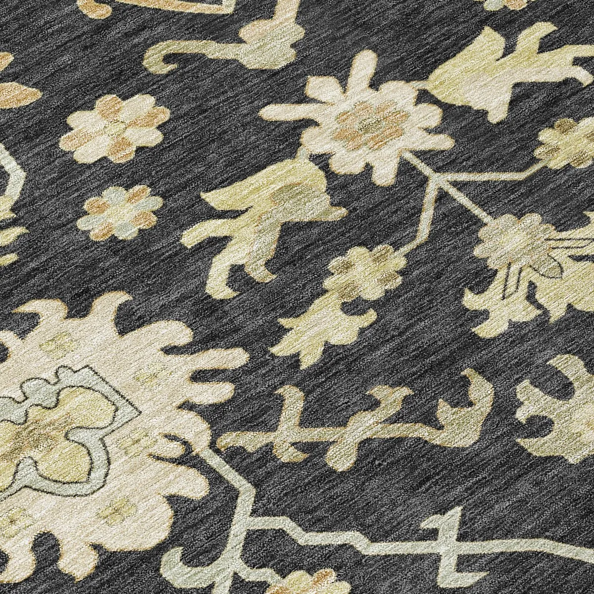 Machine Washable Indoor/ Outdoor Traditional Casual Chantille Rug