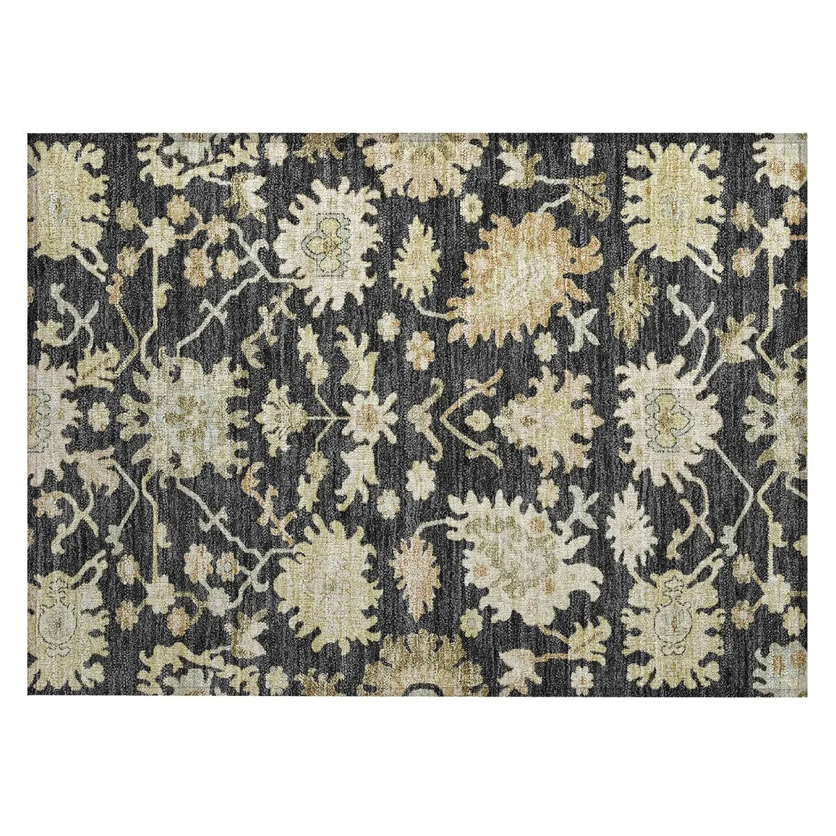 Machine Washable Indoor/ Outdoor Traditional Casual Chantille Rug
