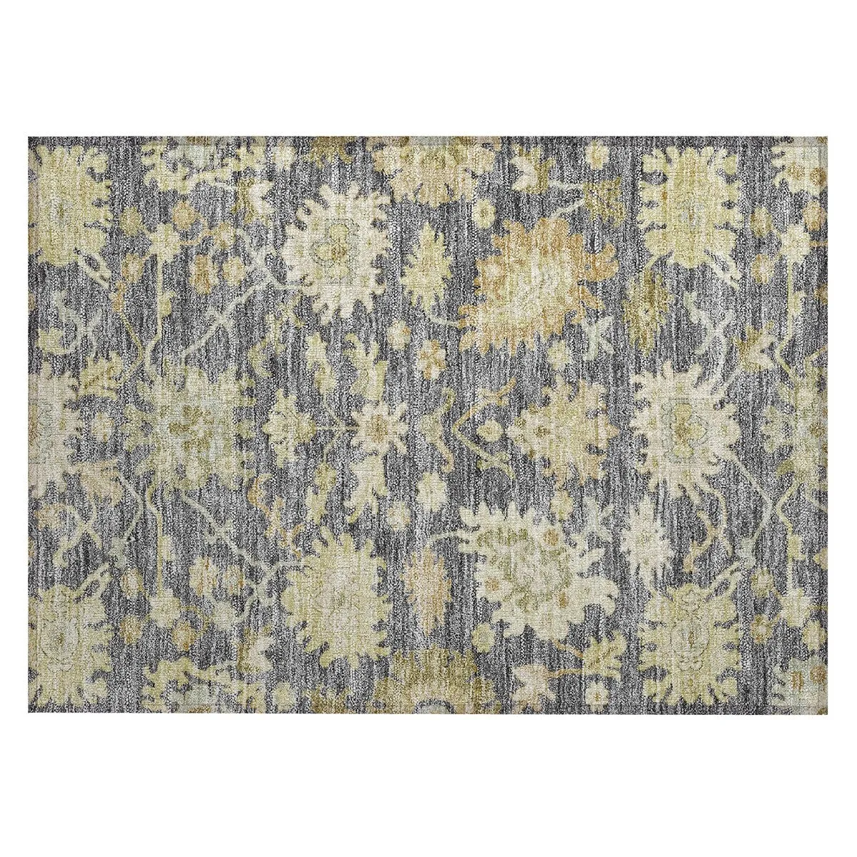 Machine Washable Indoor/ Outdoor Traditional Casual Chantille Rug