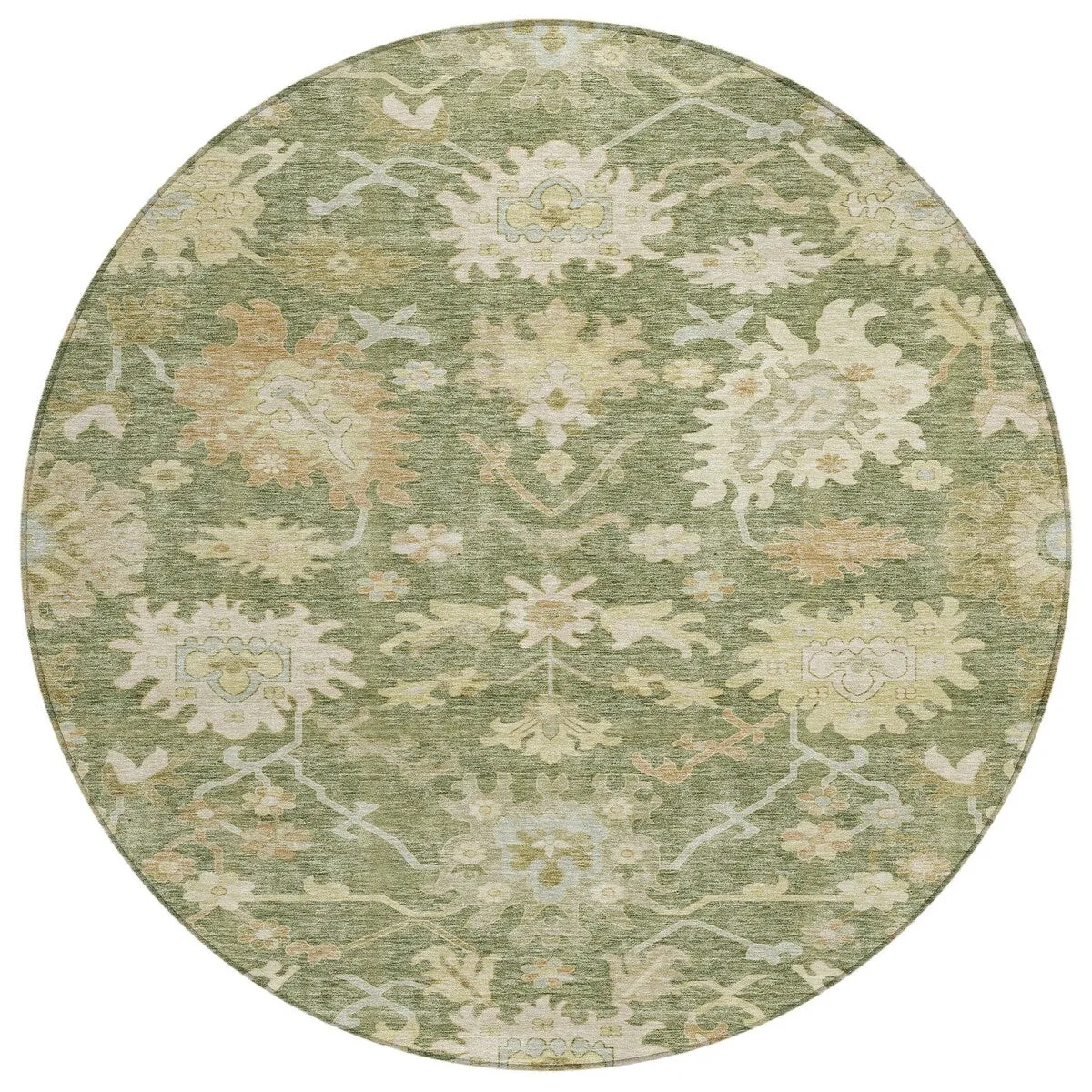 Machine Washable Indoor/ Outdoor Traditional Casual Chantille Rug