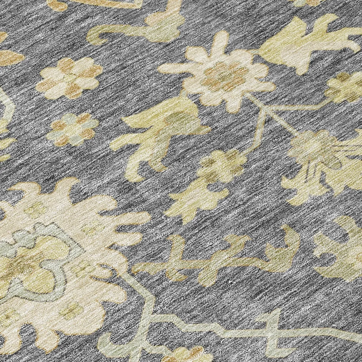 Machine Washable Indoor/ Outdoor Traditional Casual Chantille Rug