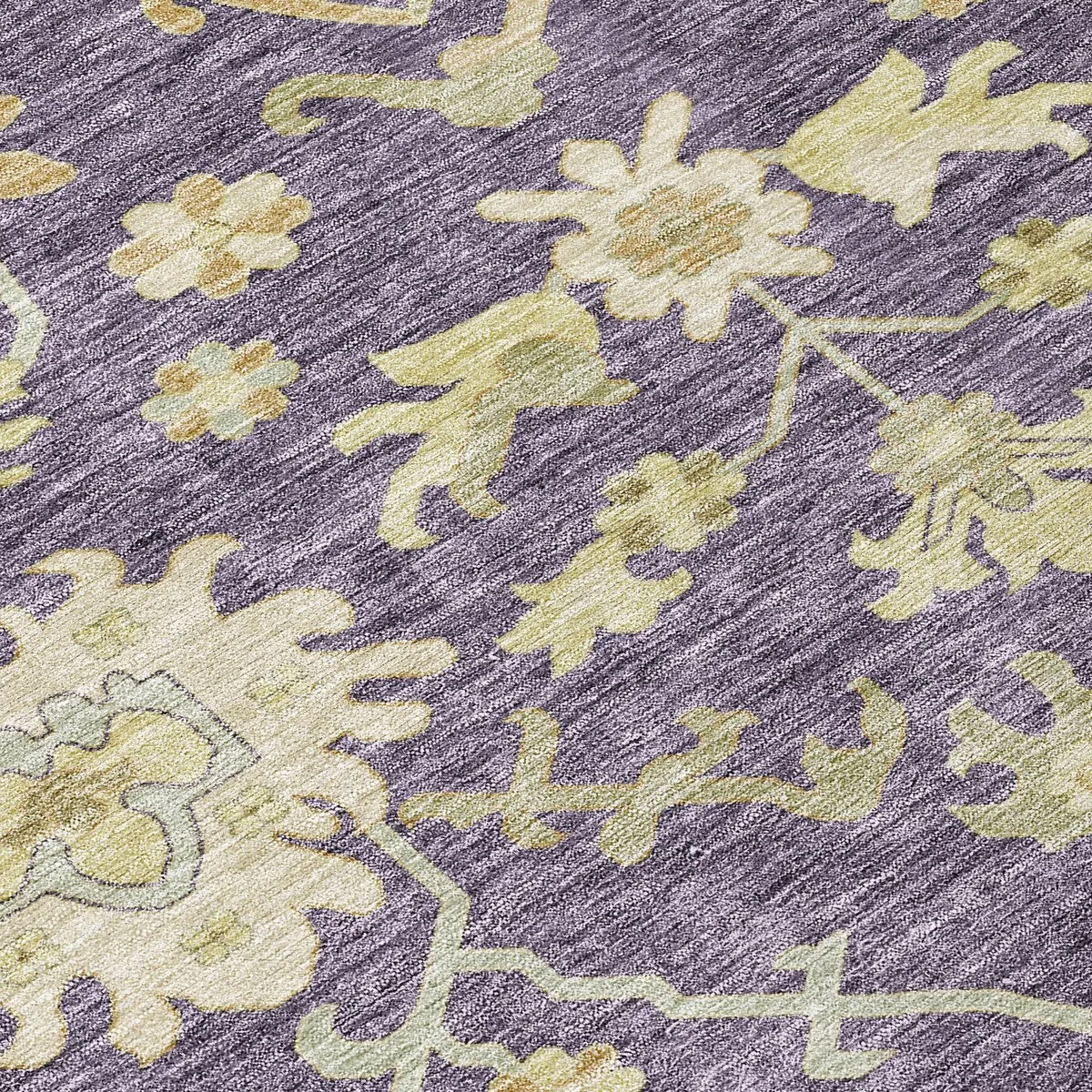 Machine Washable Indoor/ Outdoor Traditional Casual Chantille Rug
