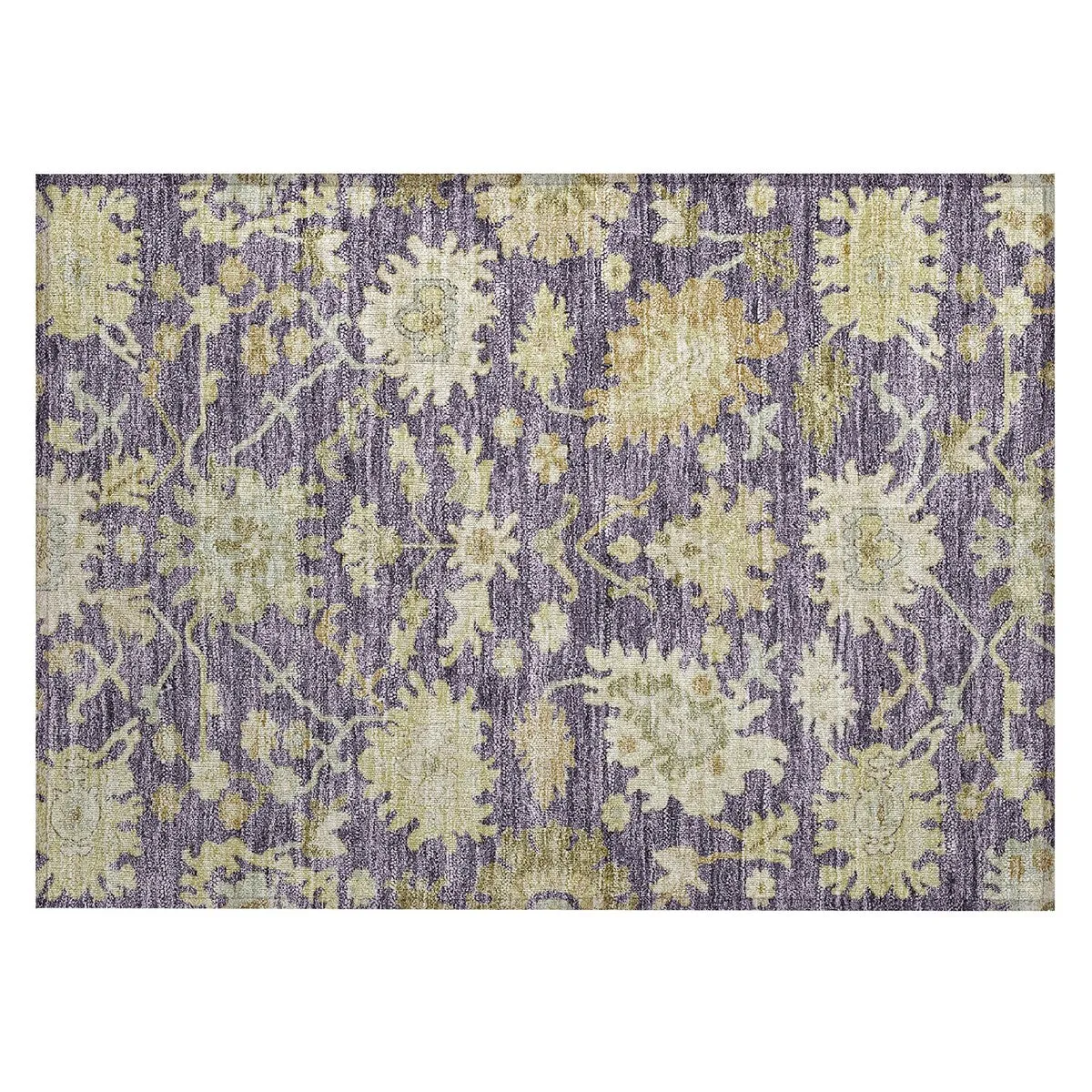 Machine Washable Indoor/ Outdoor Traditional Casual Chantille Rug