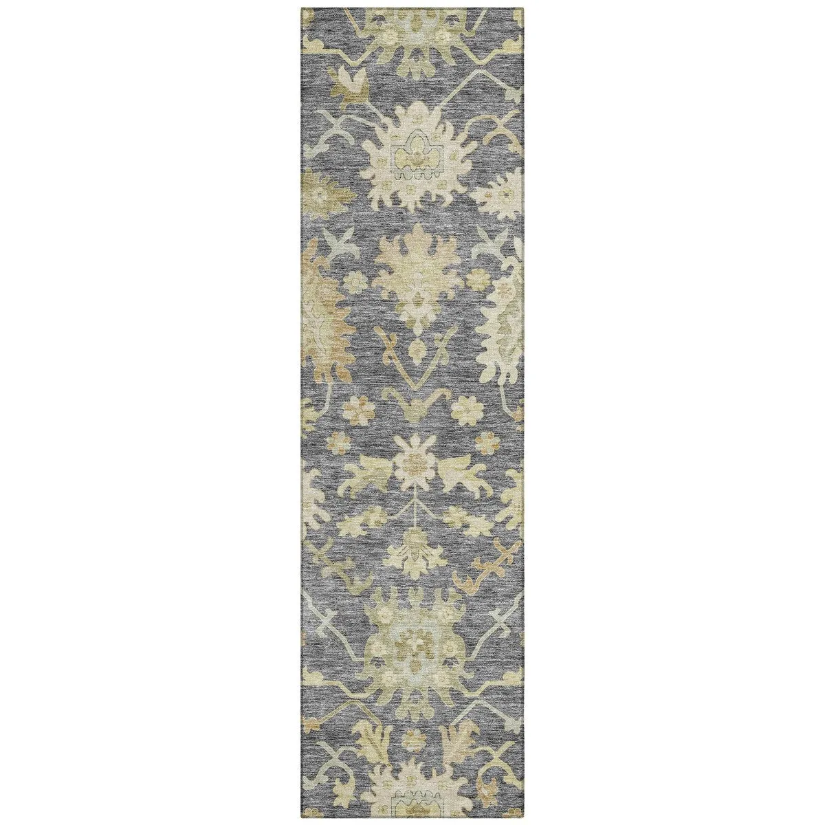 Machine Washable Indoor/ Outdoor Traditional Casual Chantille Rug