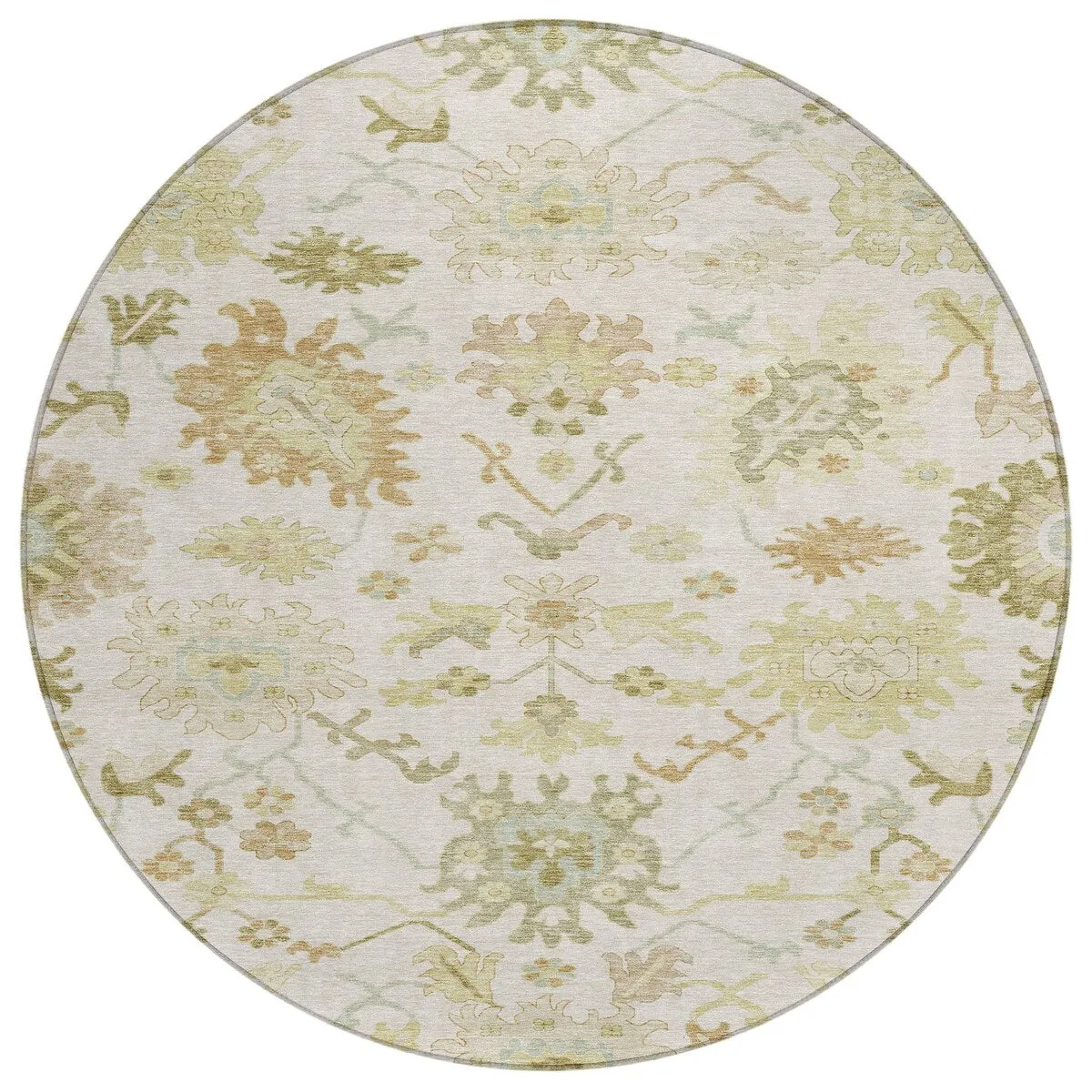 Machine Washable Indoor/ Outdoor Traditional Casual Chantille Rug