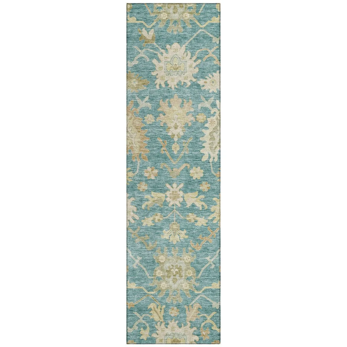 Machine Washable Indoor/ Outdoor Traditional Casual Chantille Rug