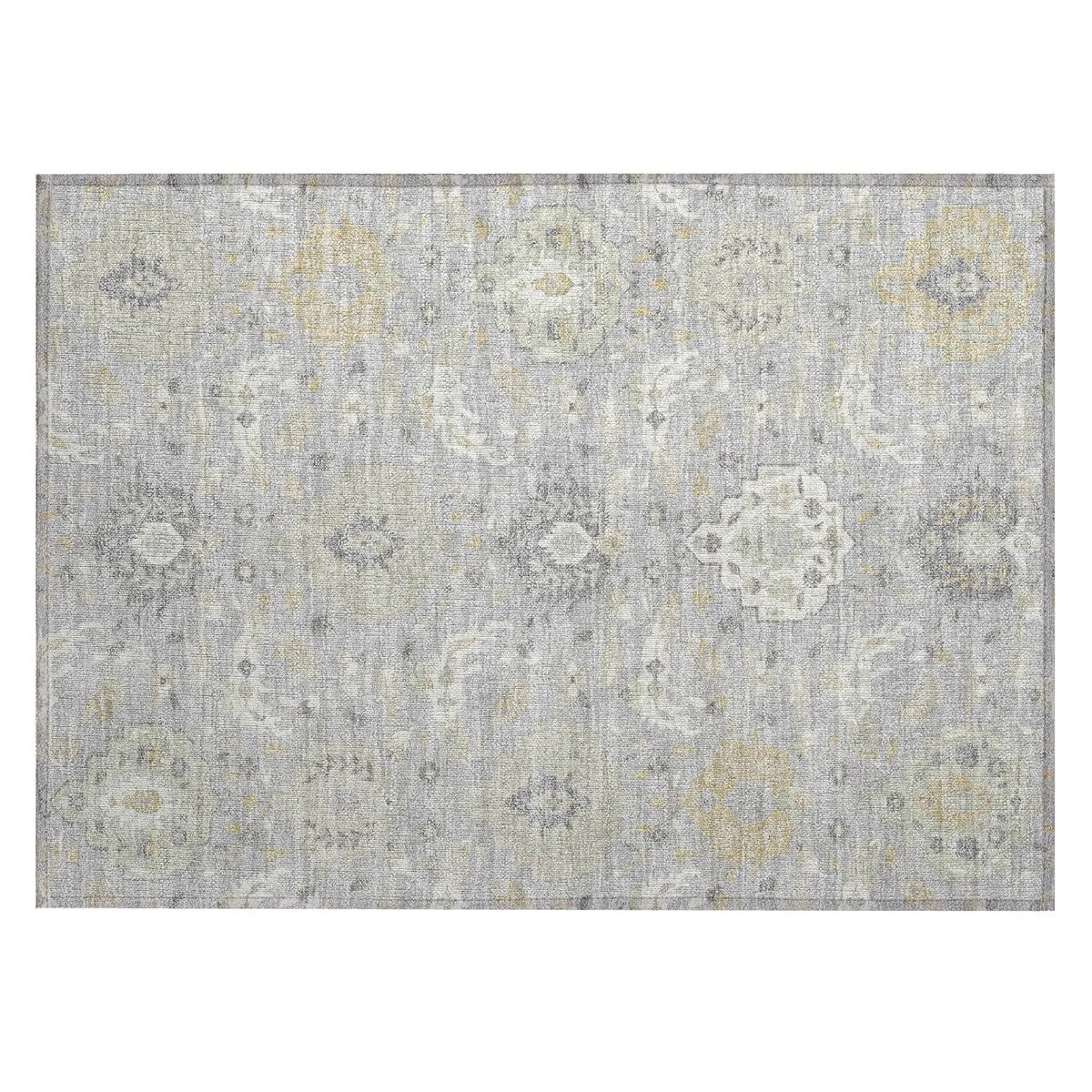 Machine Washable Indoor/ Outdoor Traditional Kashan Chantille Rug