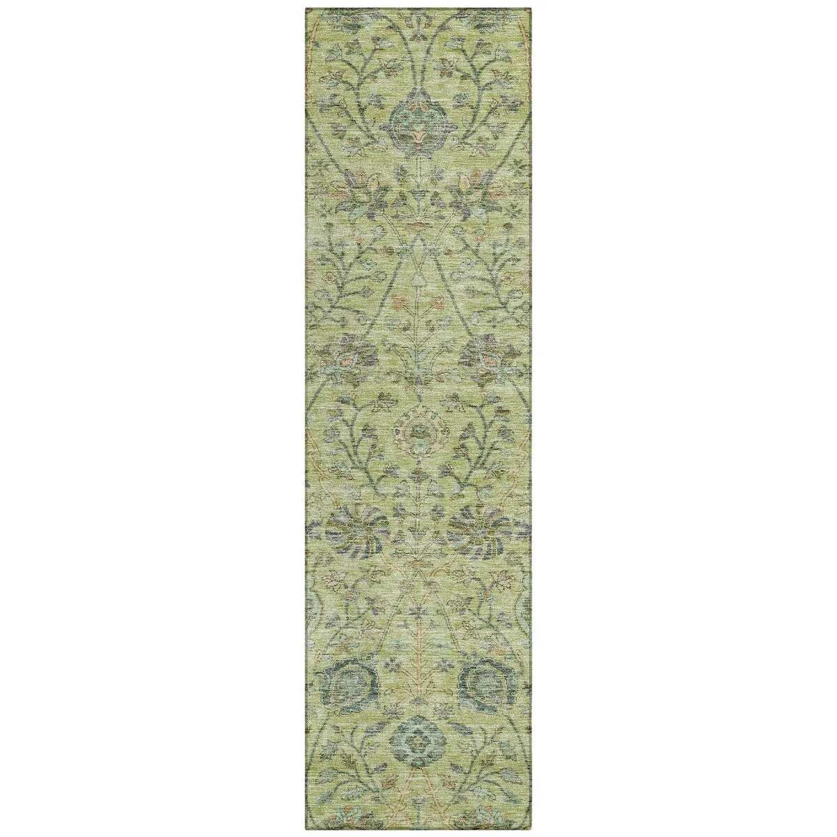 Machine Washable Indoor/ Outdoor Traditional Kashan Chantille Rug