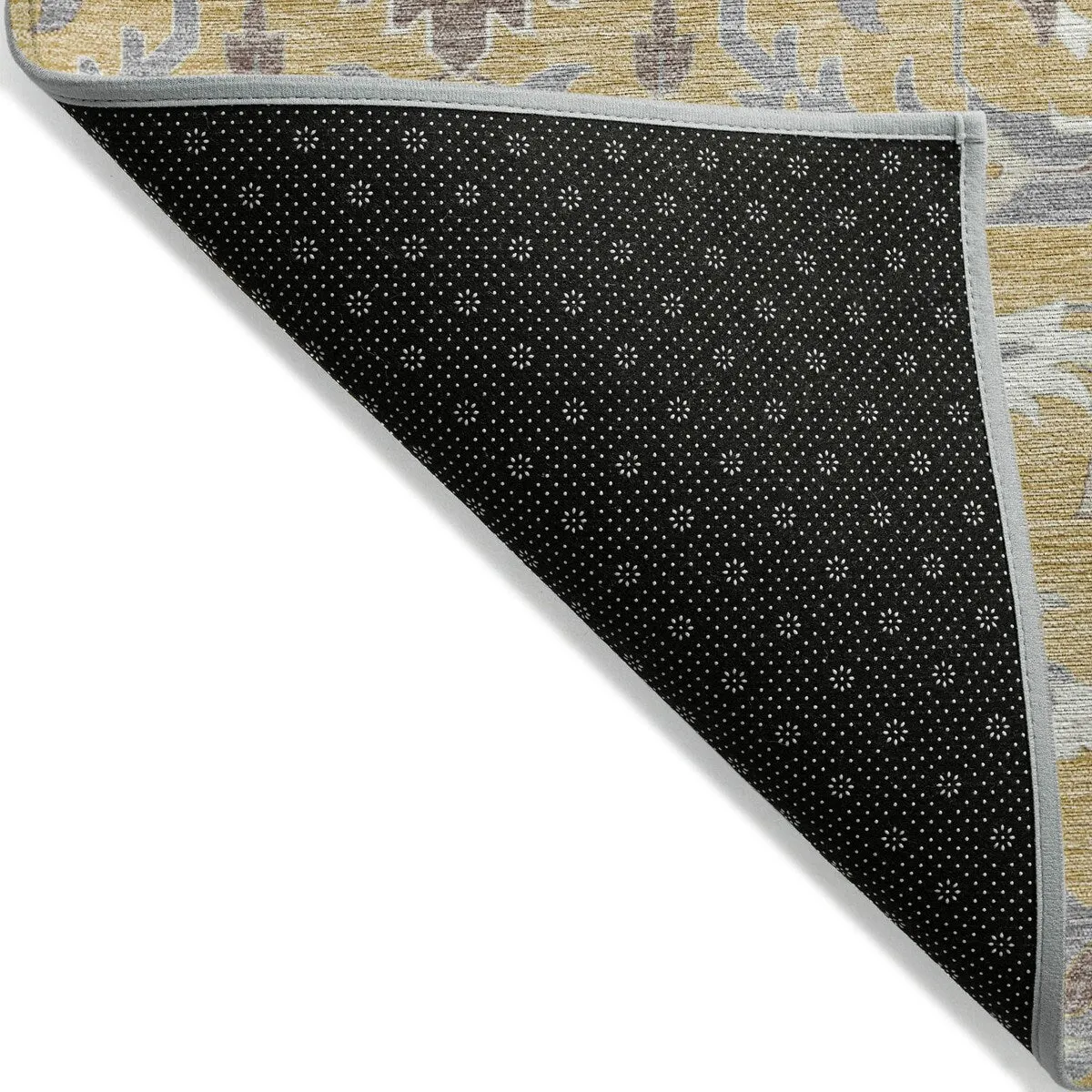 Machine Washable Indoor/ Outdoor Traditional Kashan Chantille Rug