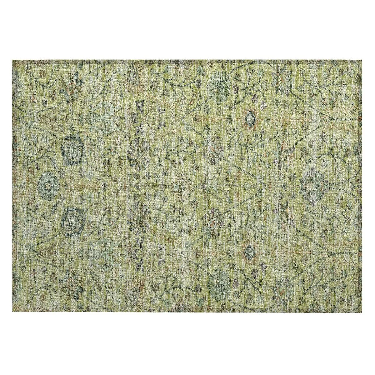 Machine Washable Indoor/ Outdoor Traditional Kashan Chantille Rug