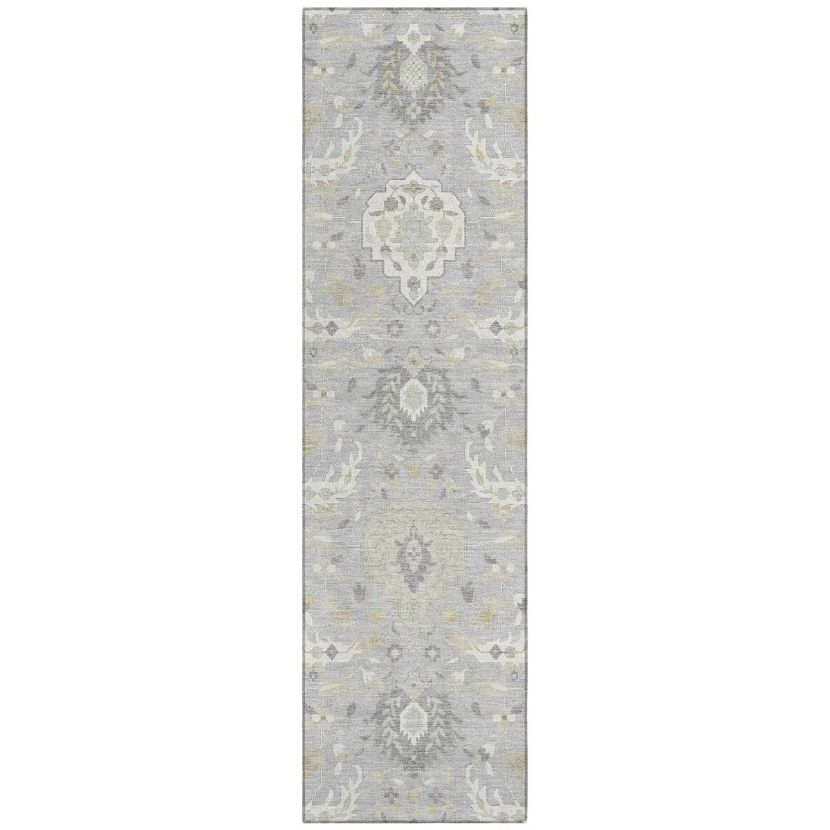 Machine Washable Indoor/ Outdoor Traditional Kashan Chantille Rug