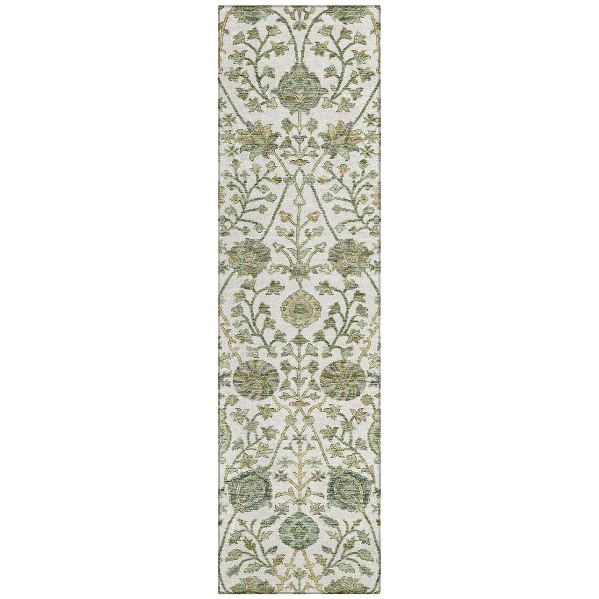 Machine Washable Indoor/ Outdoor Traditional Kashan Chantille Rug