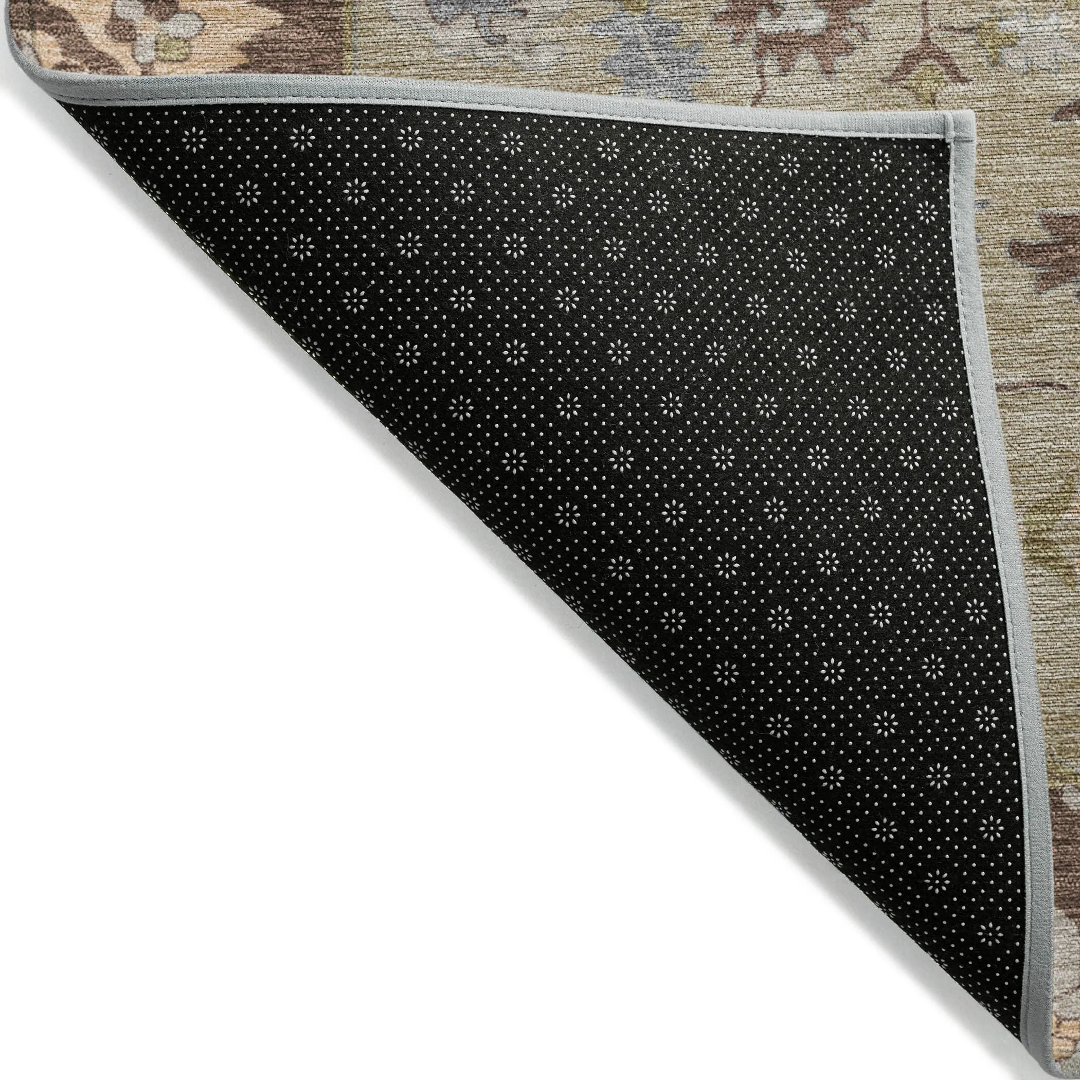 Machine Washable Indoor/ Outdoor Traditional Medallion Chantille Rug