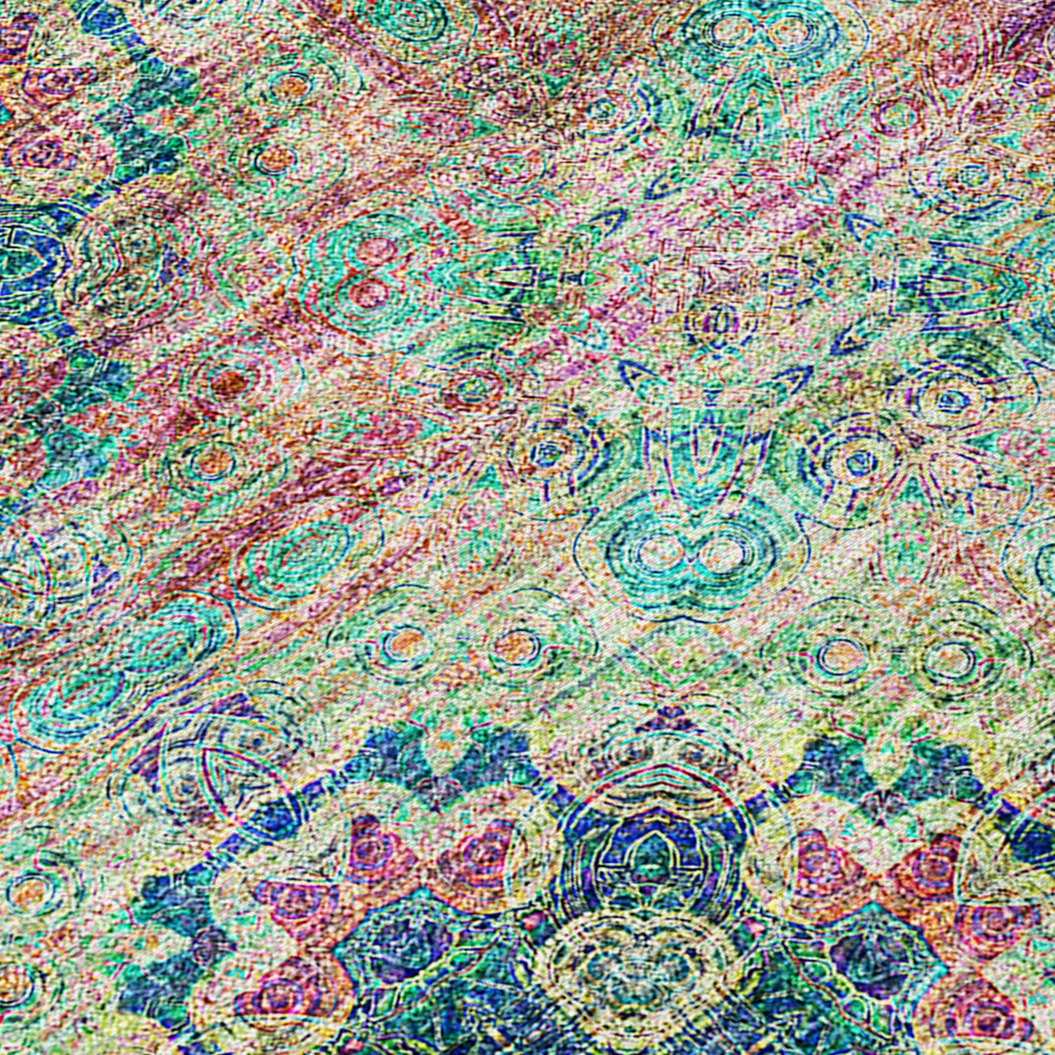 Machine Washable Indoor/ Outdoor Vintage Medallions Chantille Rug