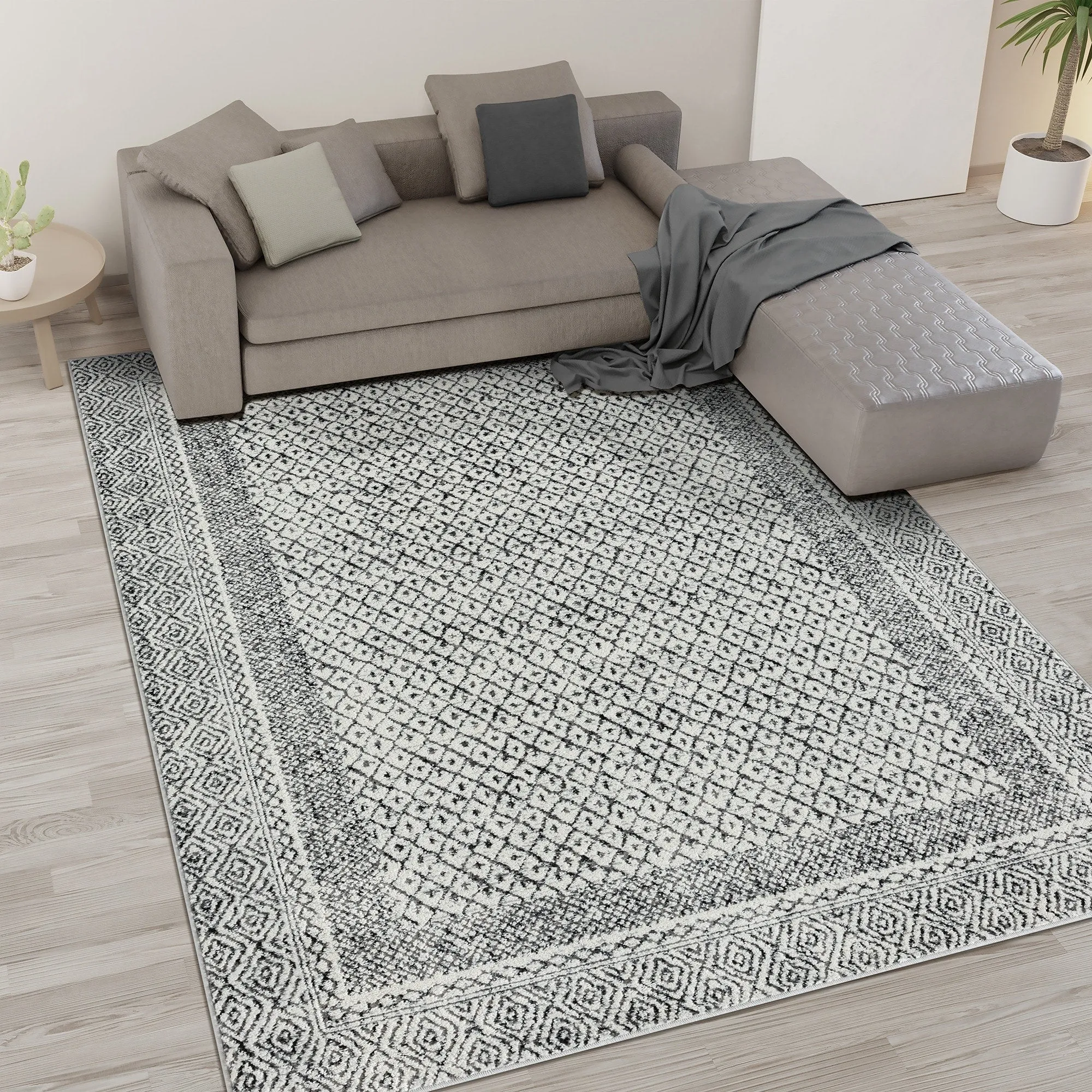 Madison Park Talia Moroccan Bordered Global Woven Area Rug