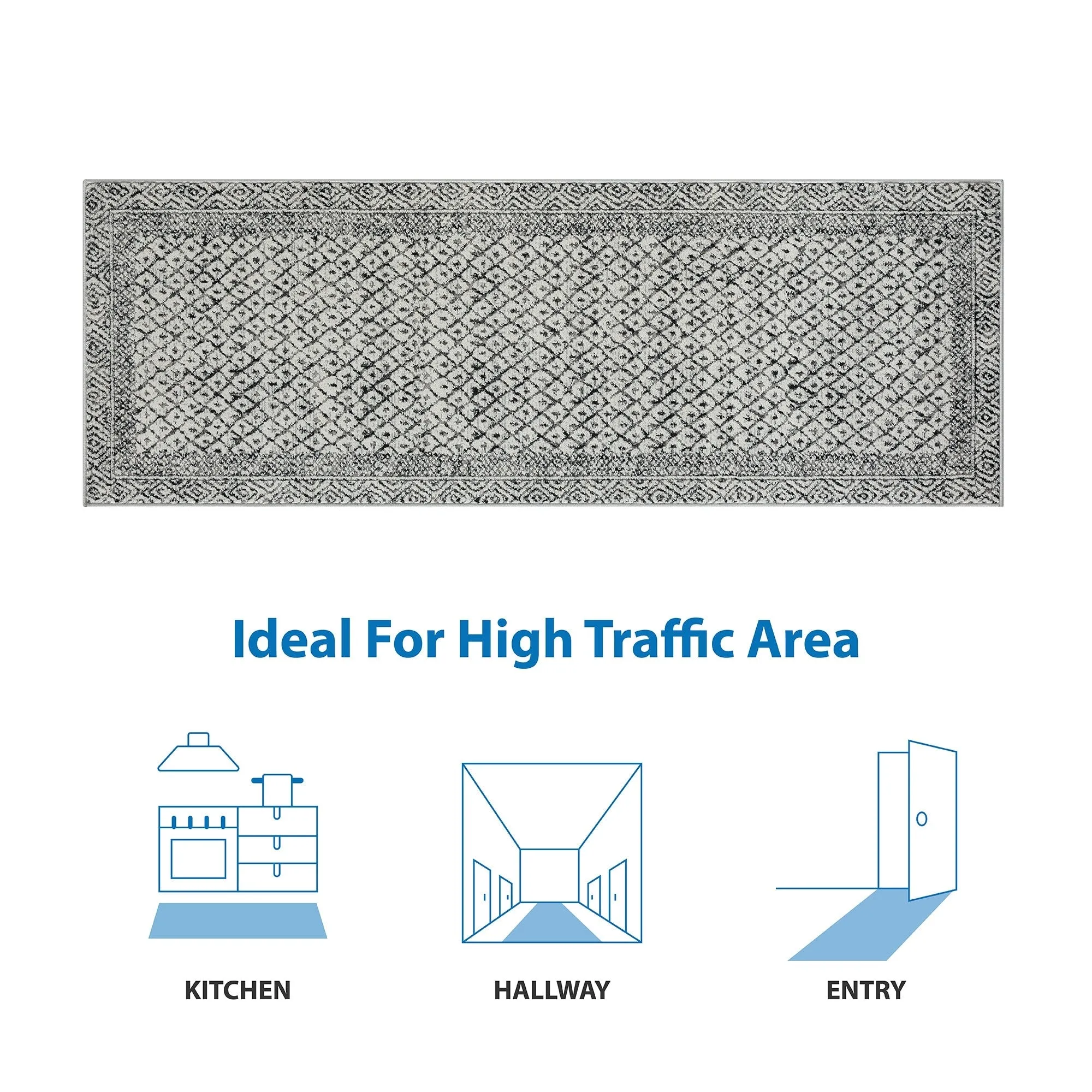Madison Park Talia Moroccan Bordered Global Woven Area Rug