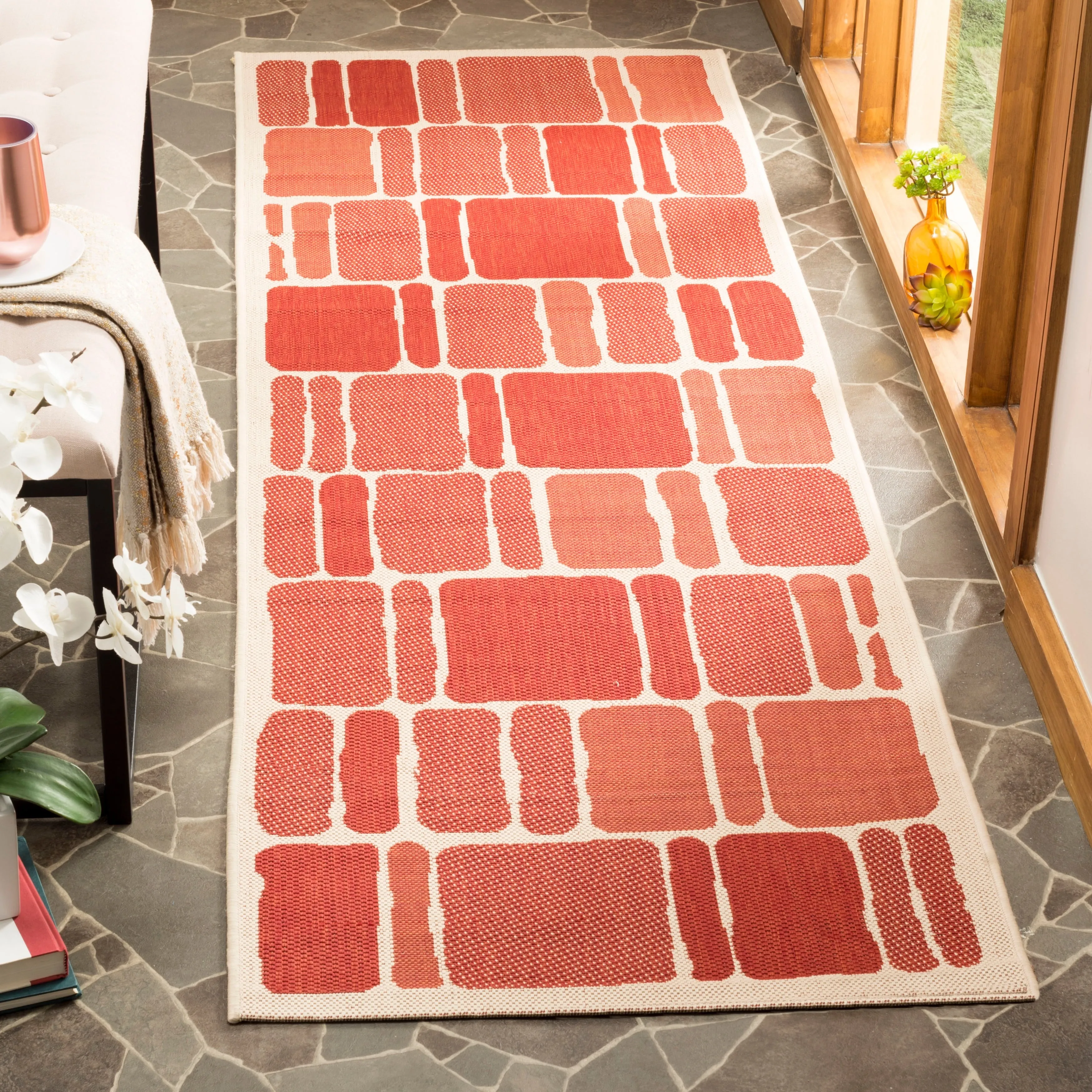 Martha Stewart by SAFAVIEH Blocks Indoor/ Outdoor Waterproof Rug
