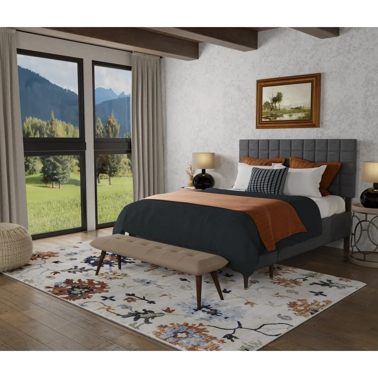 Melrose R39P1 Floral & Botanical Transitional Area Rug