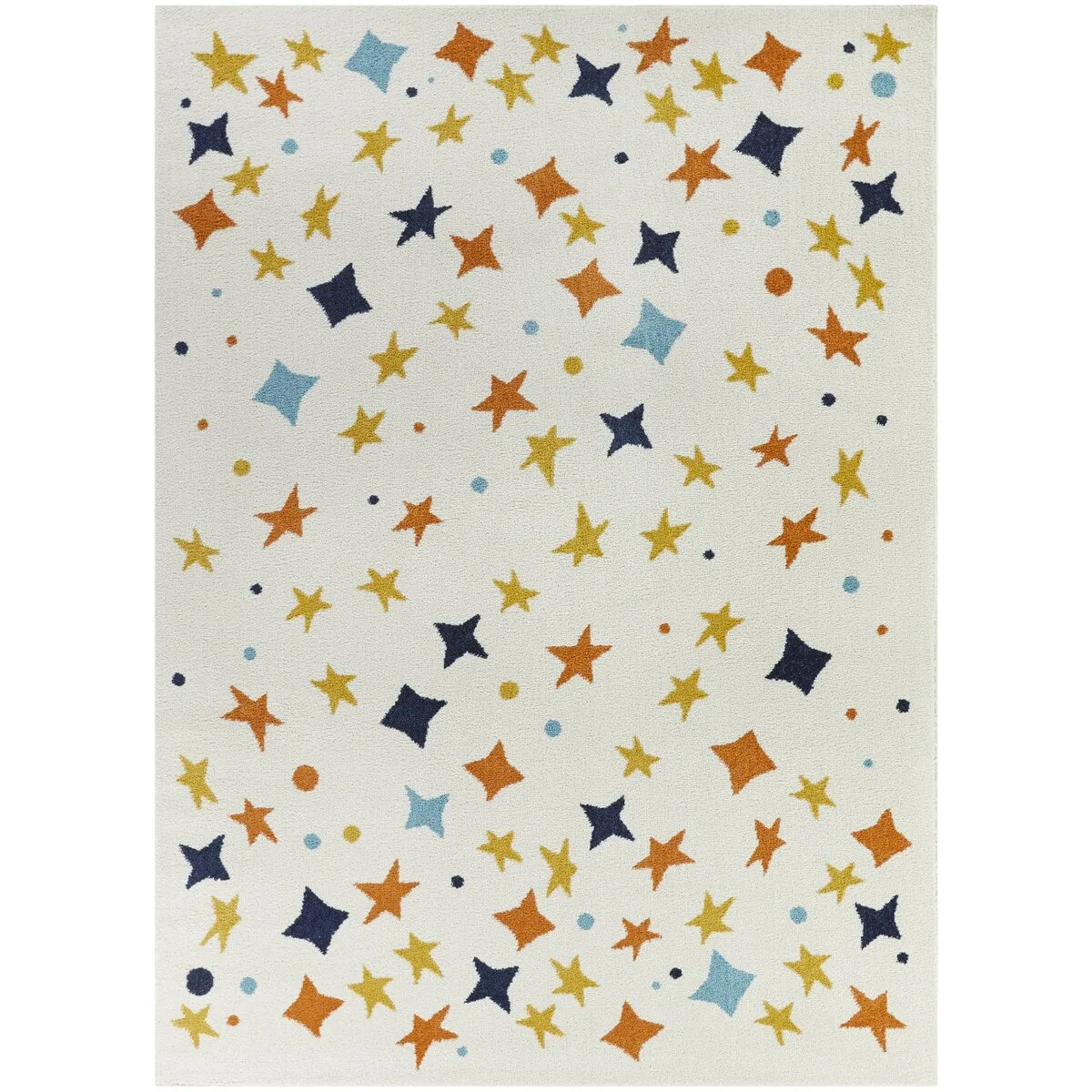 Mod-Tod Rainbow Stars Kids Area Rug