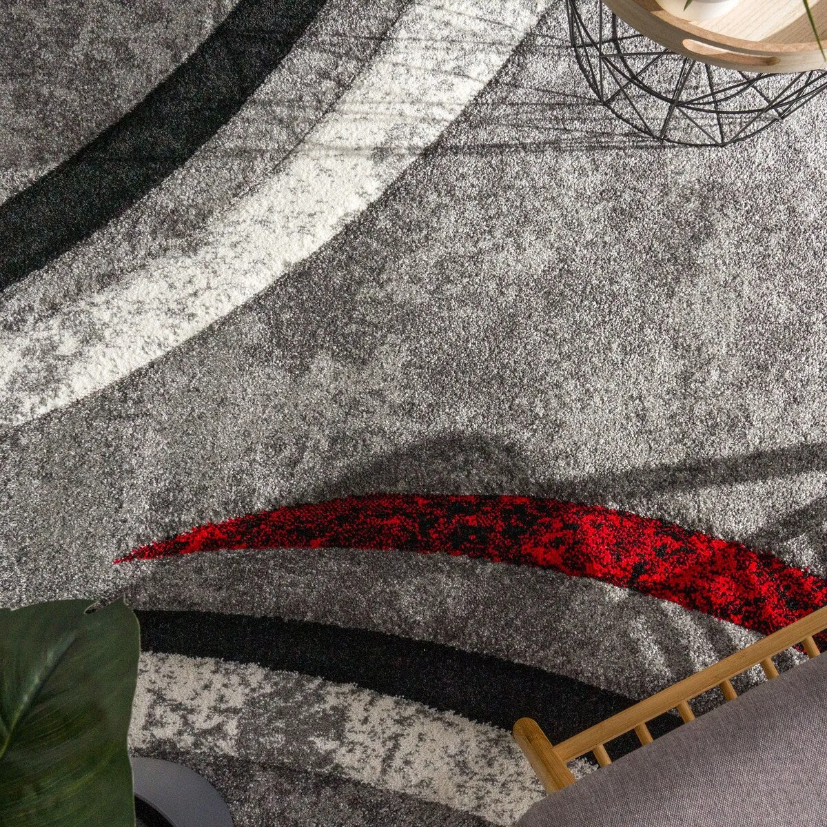 Modern Area Rug for Living Room Abstract Design