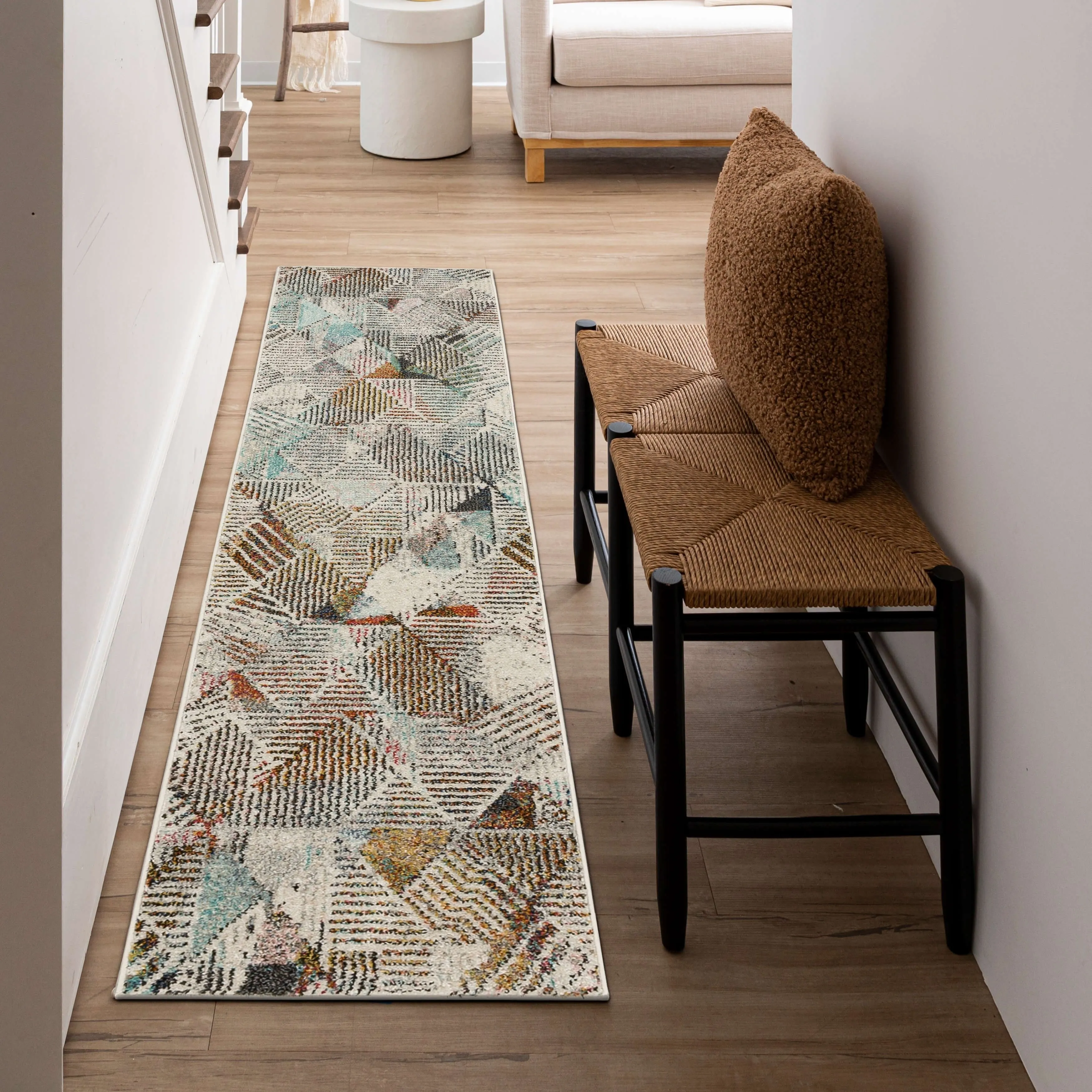 Mohawk Home Cantu Geometric Striped Contemporary Area Rug