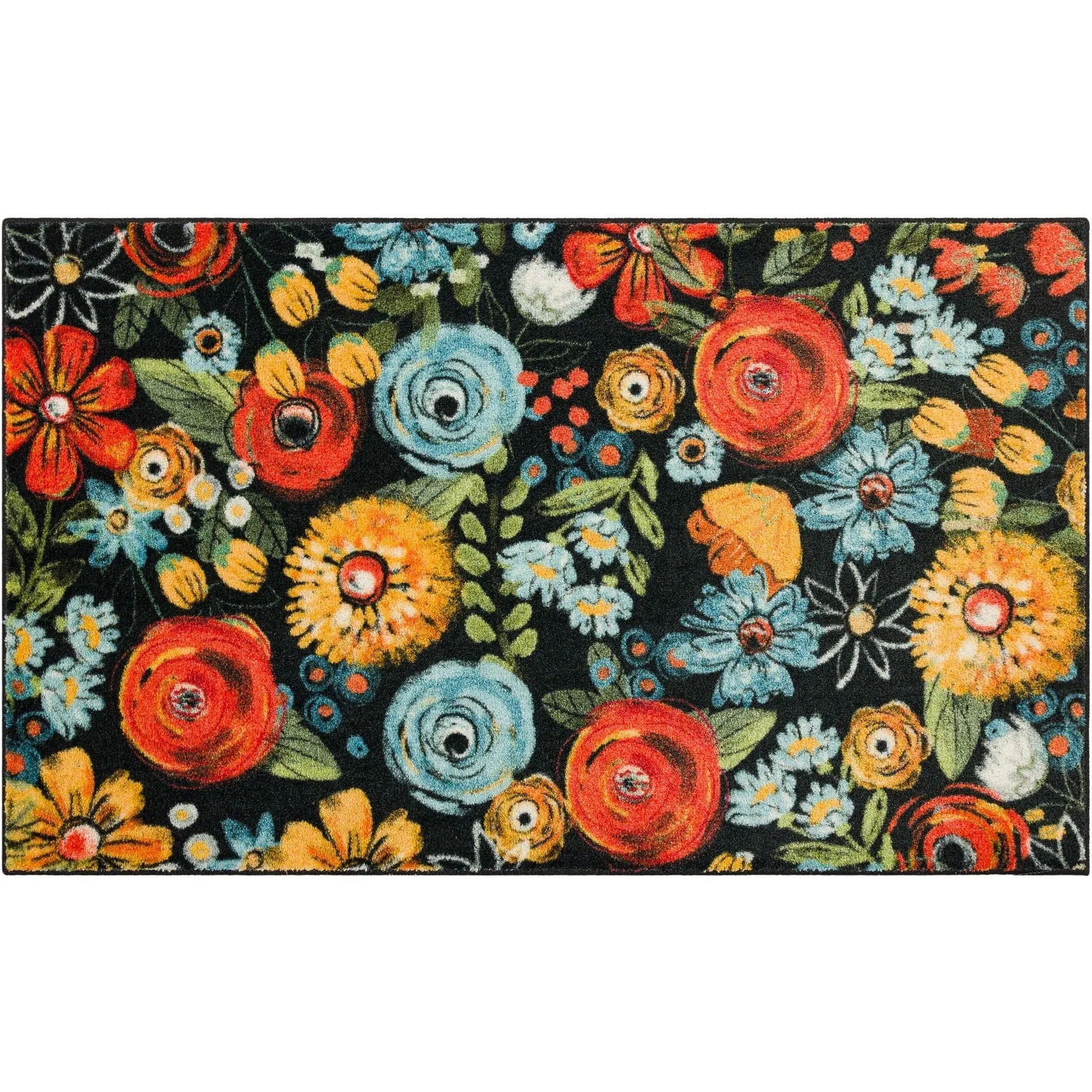 Mohawk Home Chalkboard Flower Accent Kitchen Mat