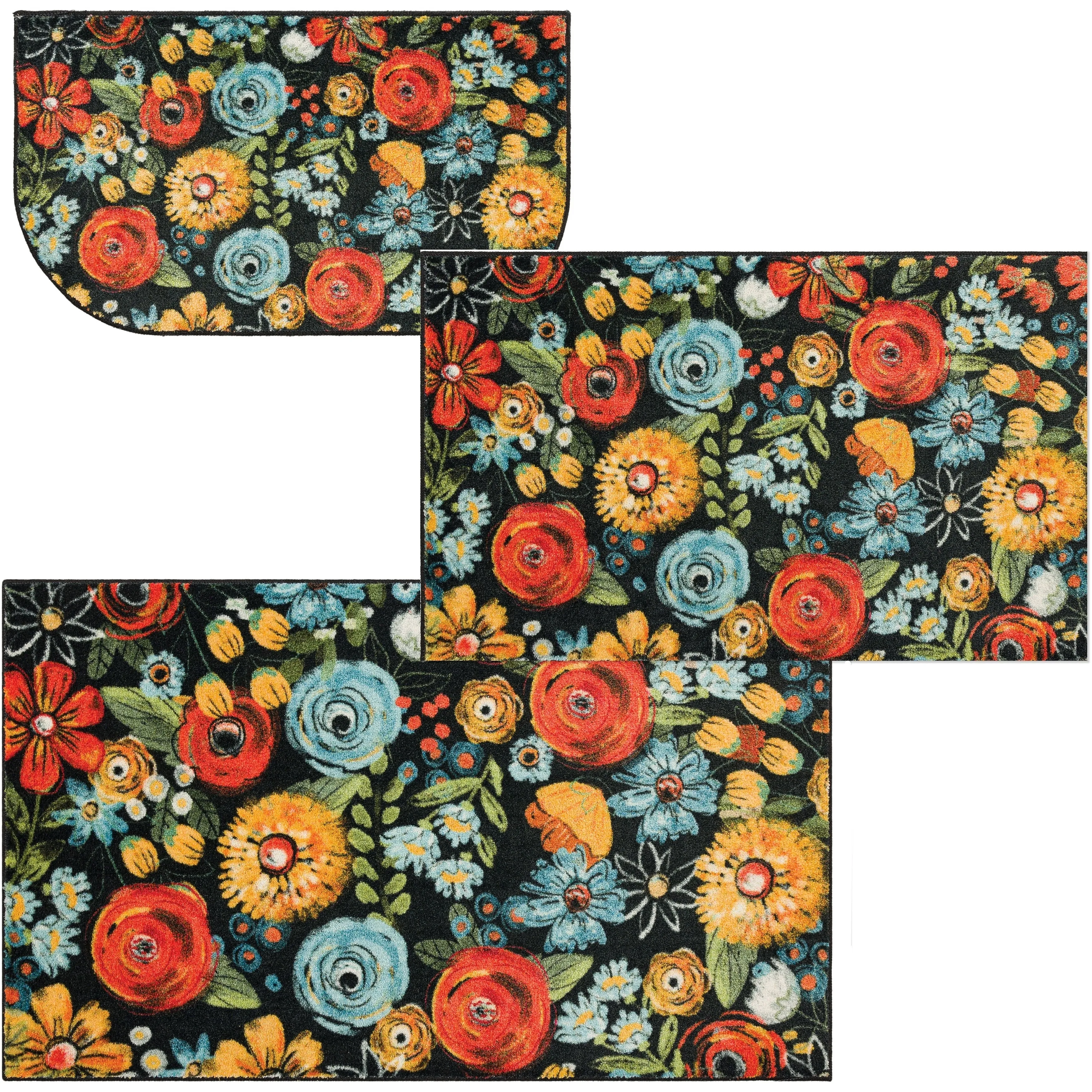 Mohawk Home Chalkboard Flower Accent Kitchen Mat