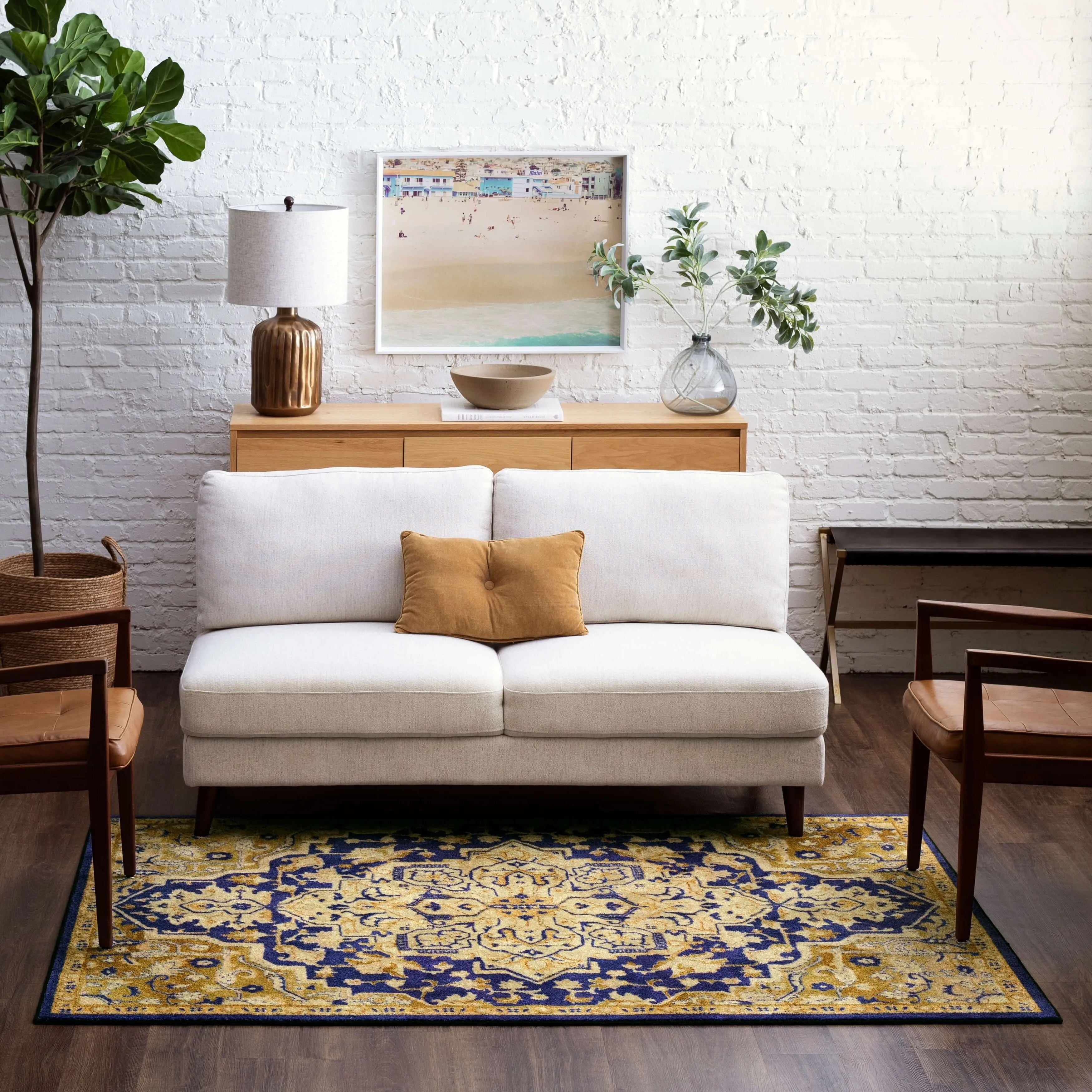 Mohawk Home Emiko Traditional Ornamental Medallion Area Rug