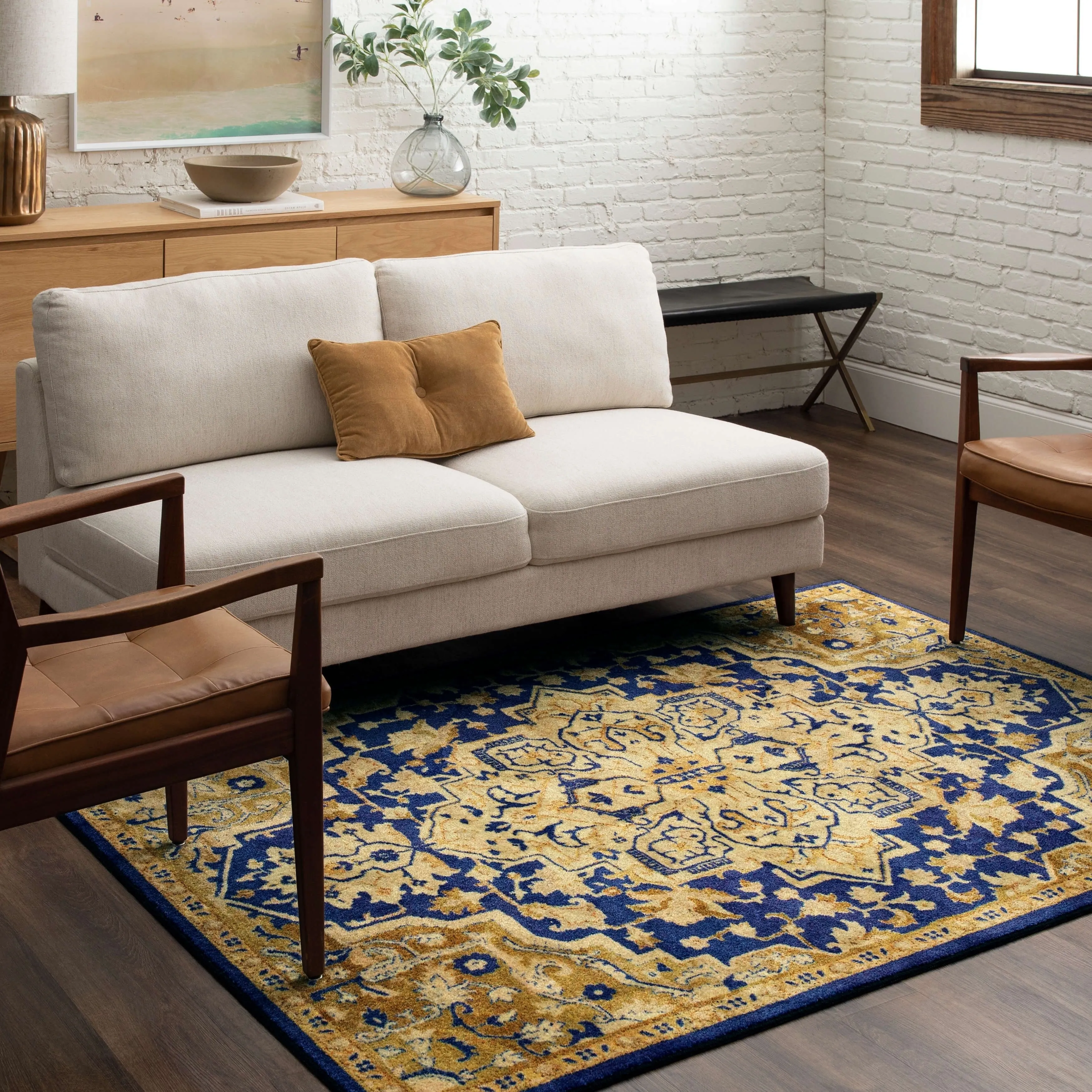 Mohawk Home Emiko Traditional Ornamental Medallion Area Rug