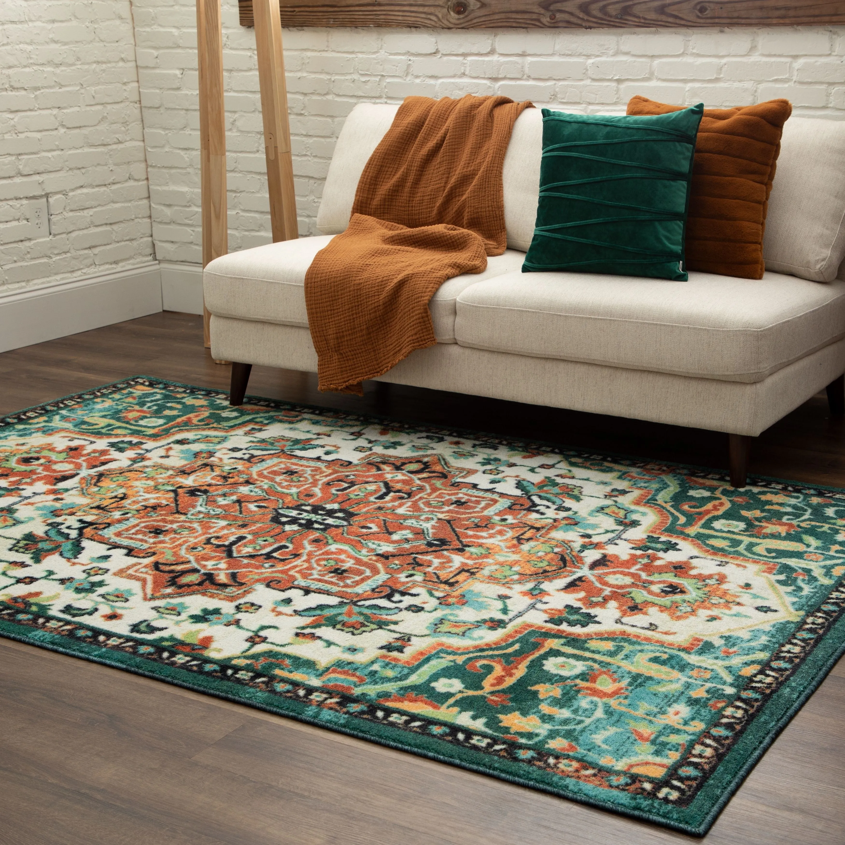 Mohawk Home Emiko Traditional Ornamental Medallion Area Rug
