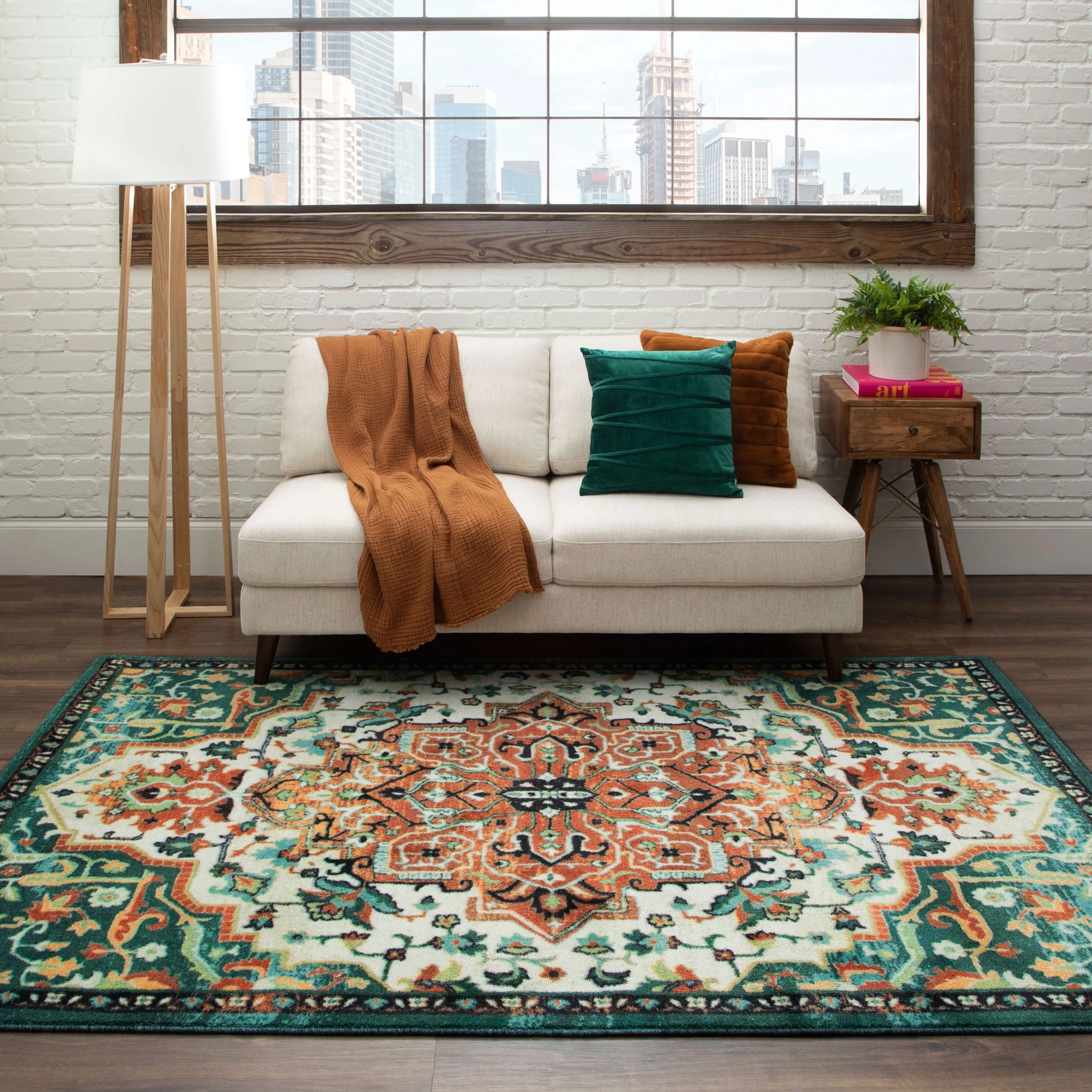 Mohawk Home Emiko Traditional Ornamental Medallion Area Rug