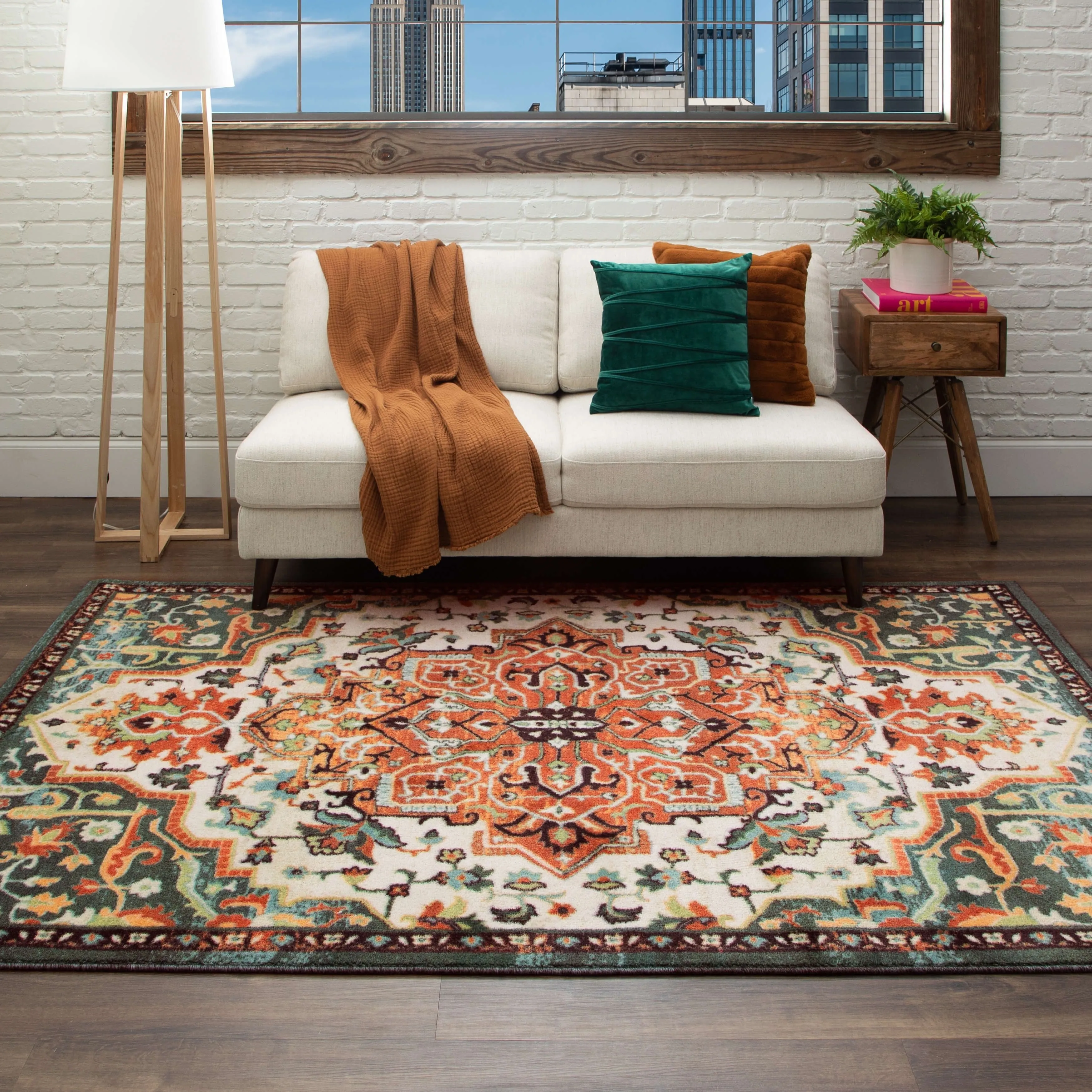 Mohawk Home Emiko Traditional Ornamental Medallion Area Rug