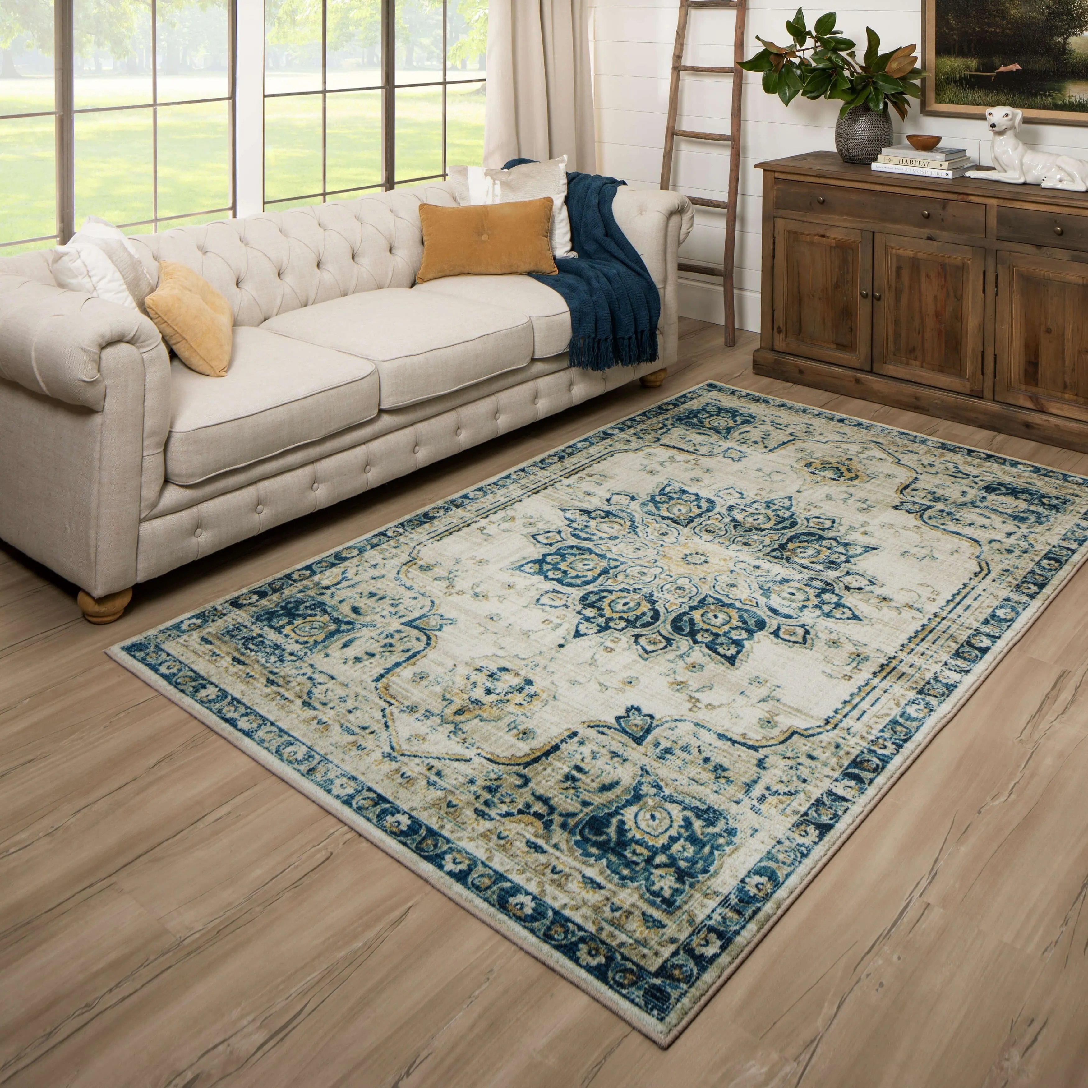 Mohawk Home Empearal Distressed Medallion Area Rug