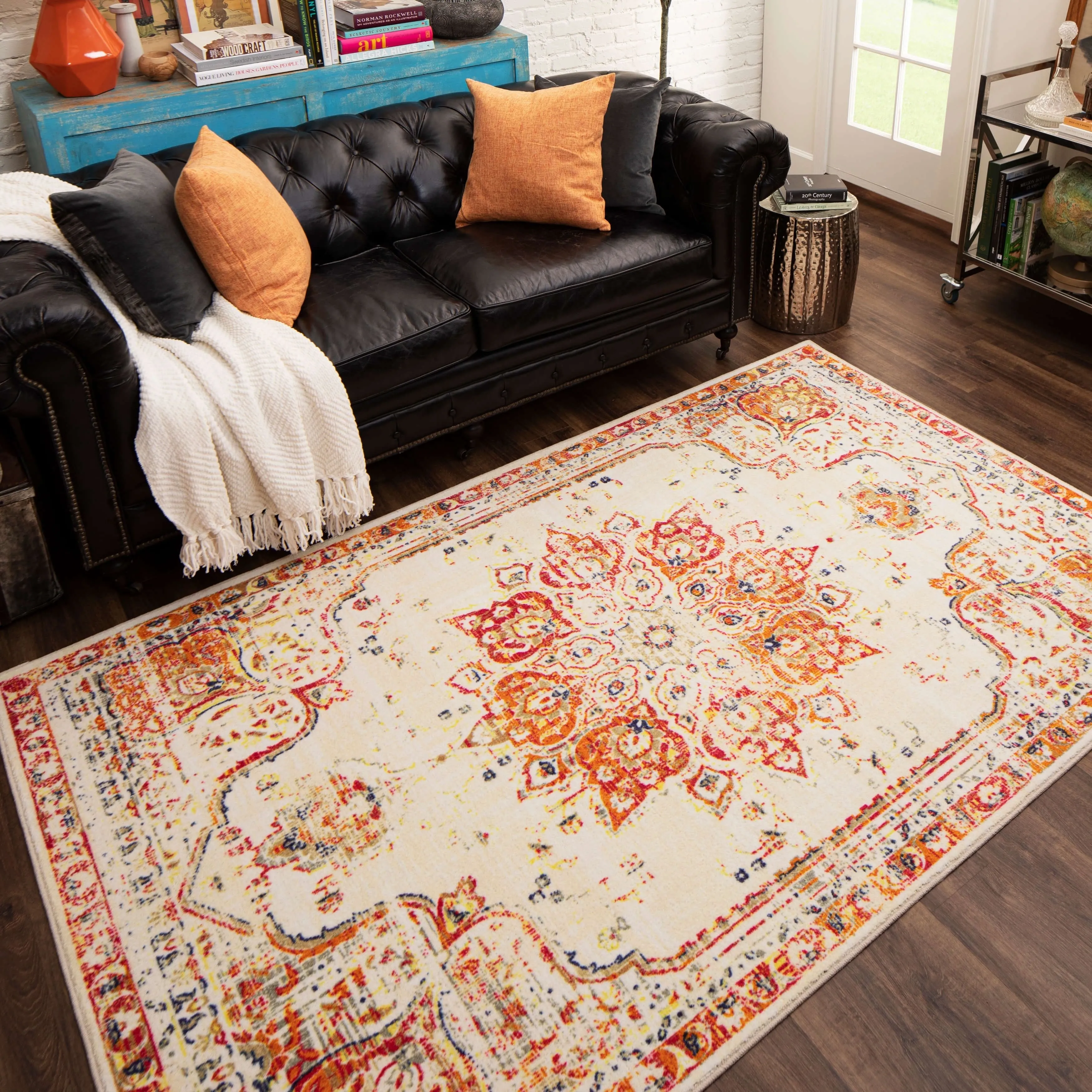 Mohawk Home Empearal Distressed Medallion Area Rug