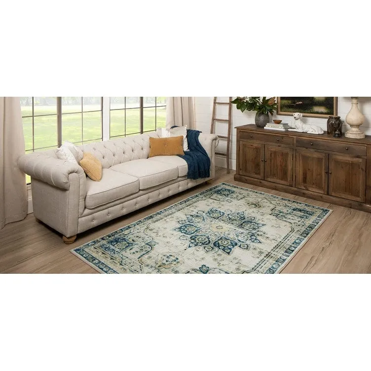 Mohawk Home Empearal Distressed Medallion Area Rug