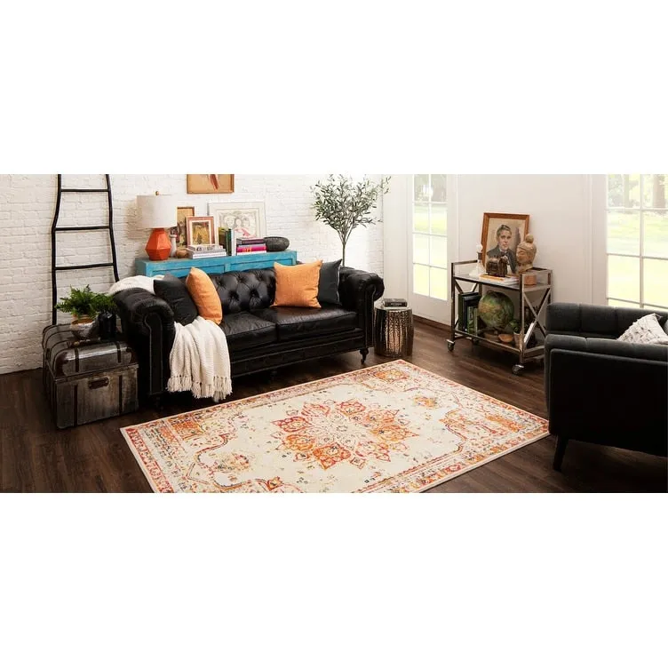 Mohawk Home Empearal Distressed Medallion Area Rug