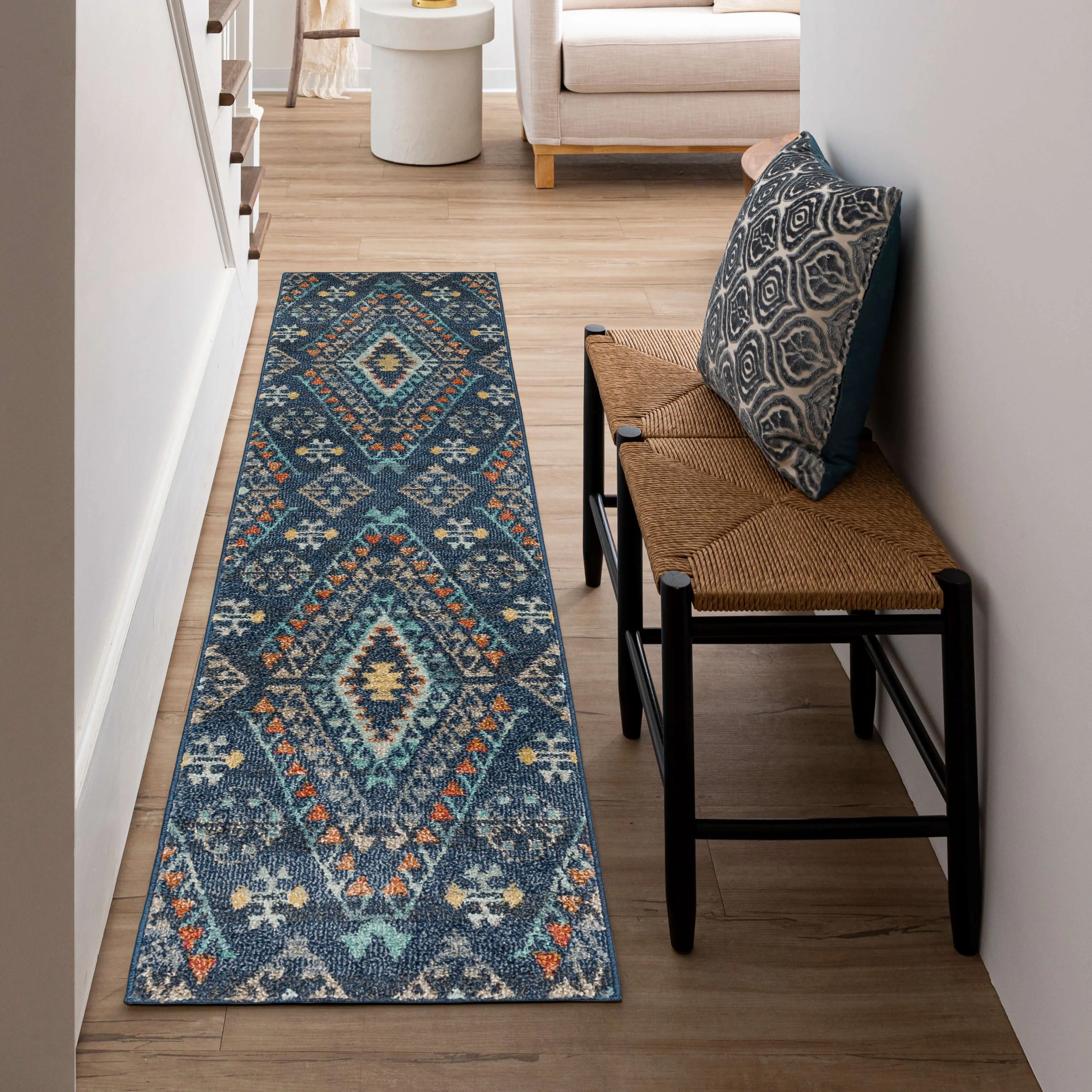 Mohawk Home Fleming Southwestern Striped Medallion Area Rug
