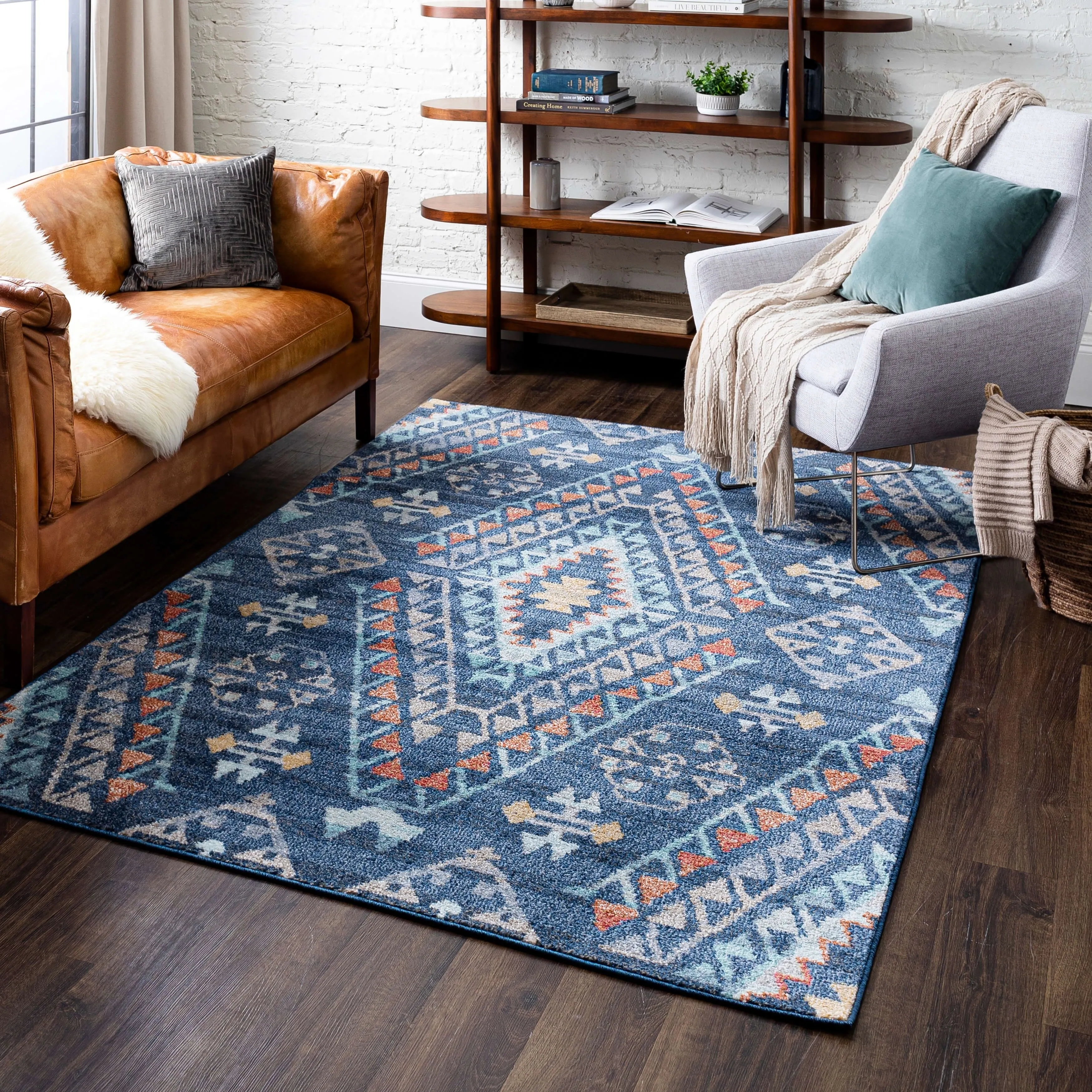 Mohawk Home Fleming Southwestern Striped Medallion Area Rug